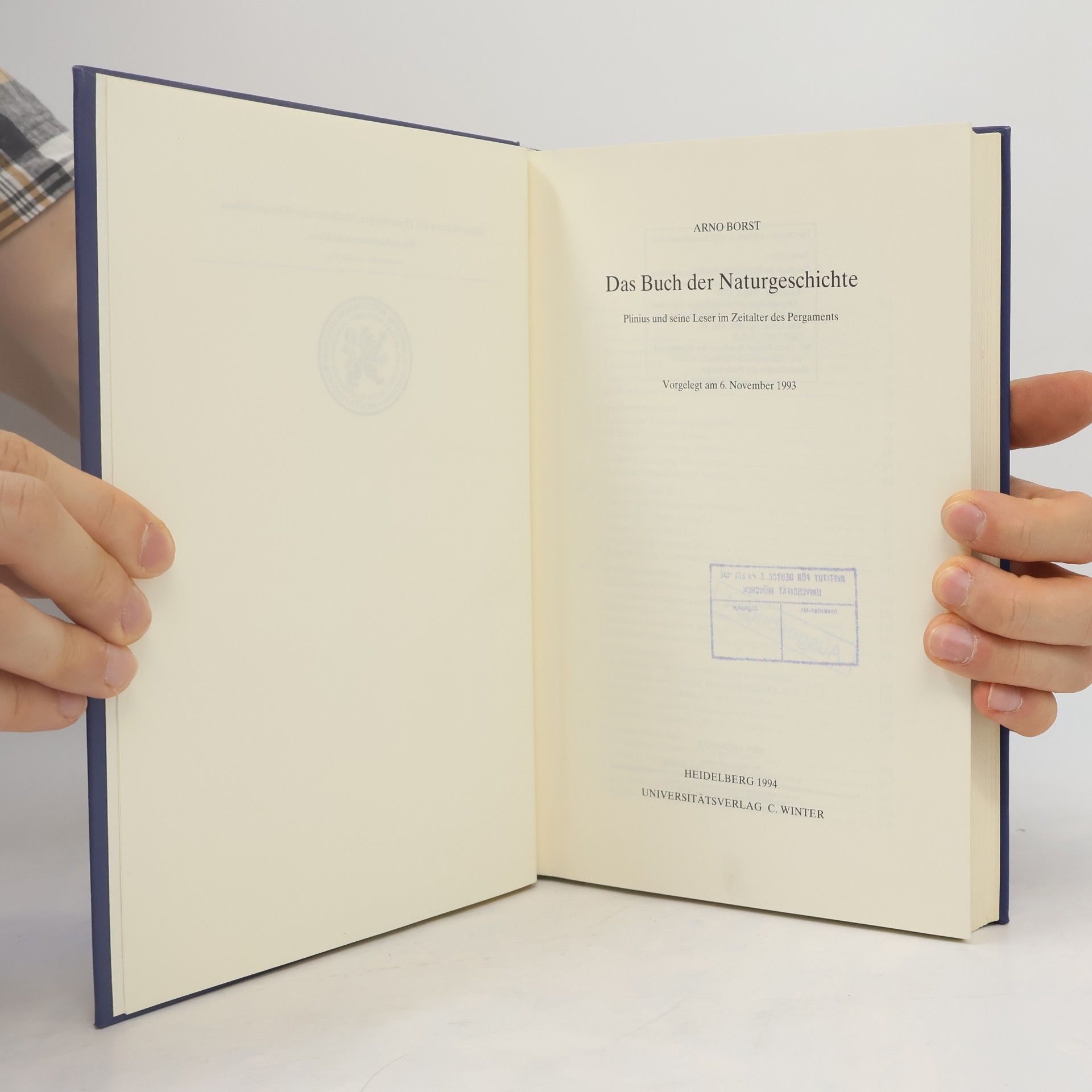 Arno Borst Das Buch der Naturgeschichte