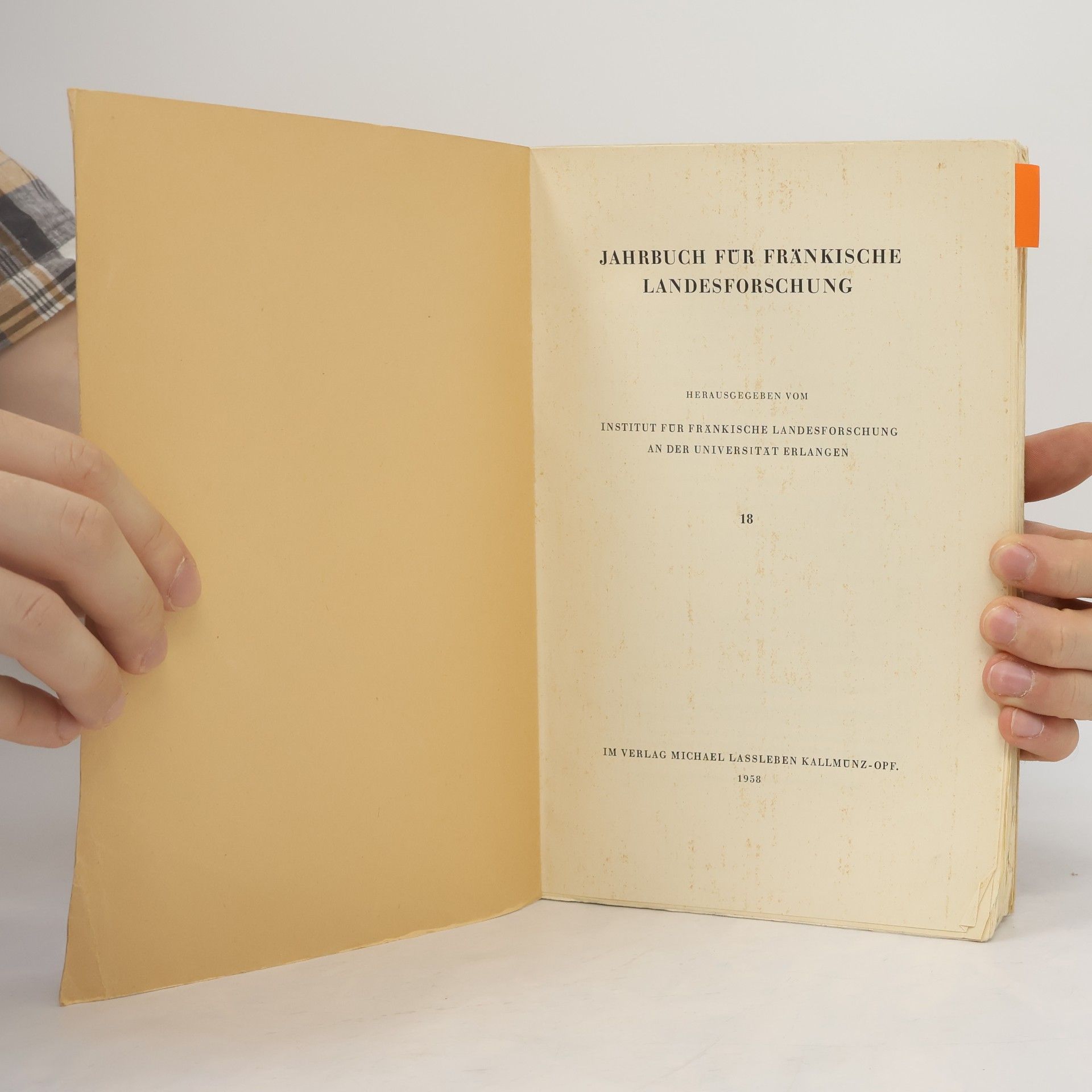 Autores varios Jahrbuch für fränkische Landesforschung 18.