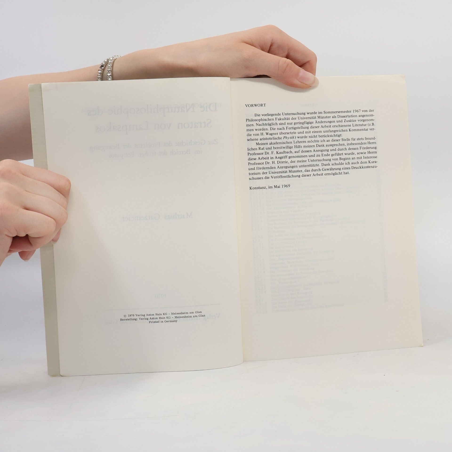Matthias Gatzemeier Die Naturphilosophie des Straton von Lampsakos
