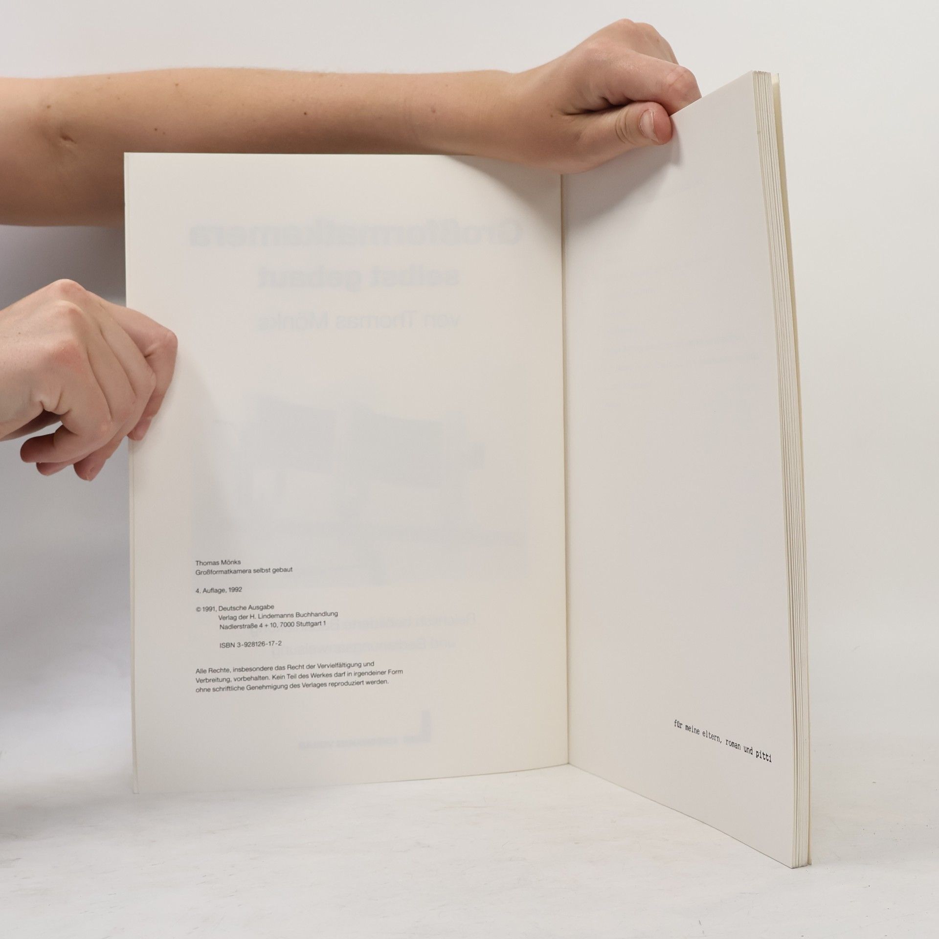 Thomas Mönks Großformatkamera selbst gebaut. Reichlich bebilderte Bauanleitung und Bedienungsanweisung