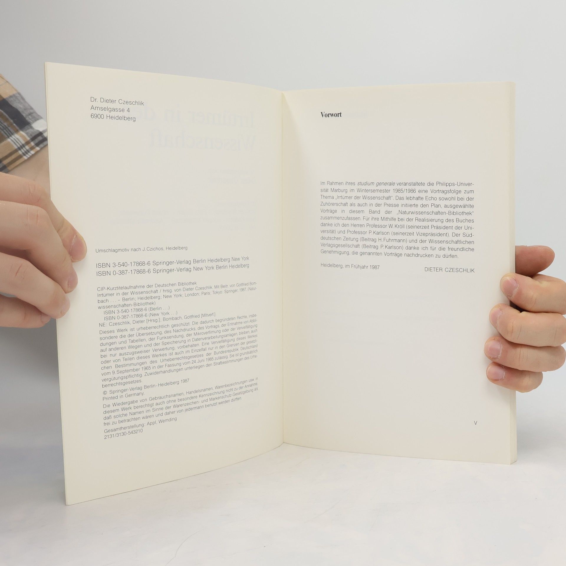Gottfried Bombach Irrtümer in der Wissenschaft