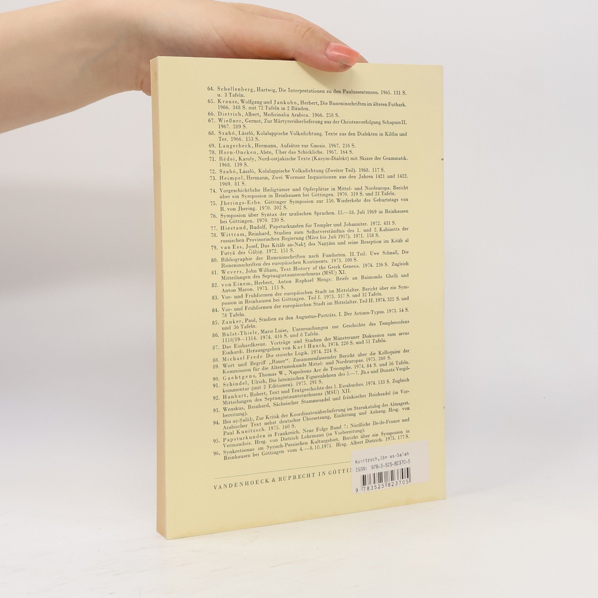 Aḥmad ibn Muḥammad Ibn al-Ṣalāḥ Abhandlungen der Akademie der Wissenschaften in Göttingen - 94: Zur Kritik der Koordinatenüberlieferung im Sternkatalog des Almagest