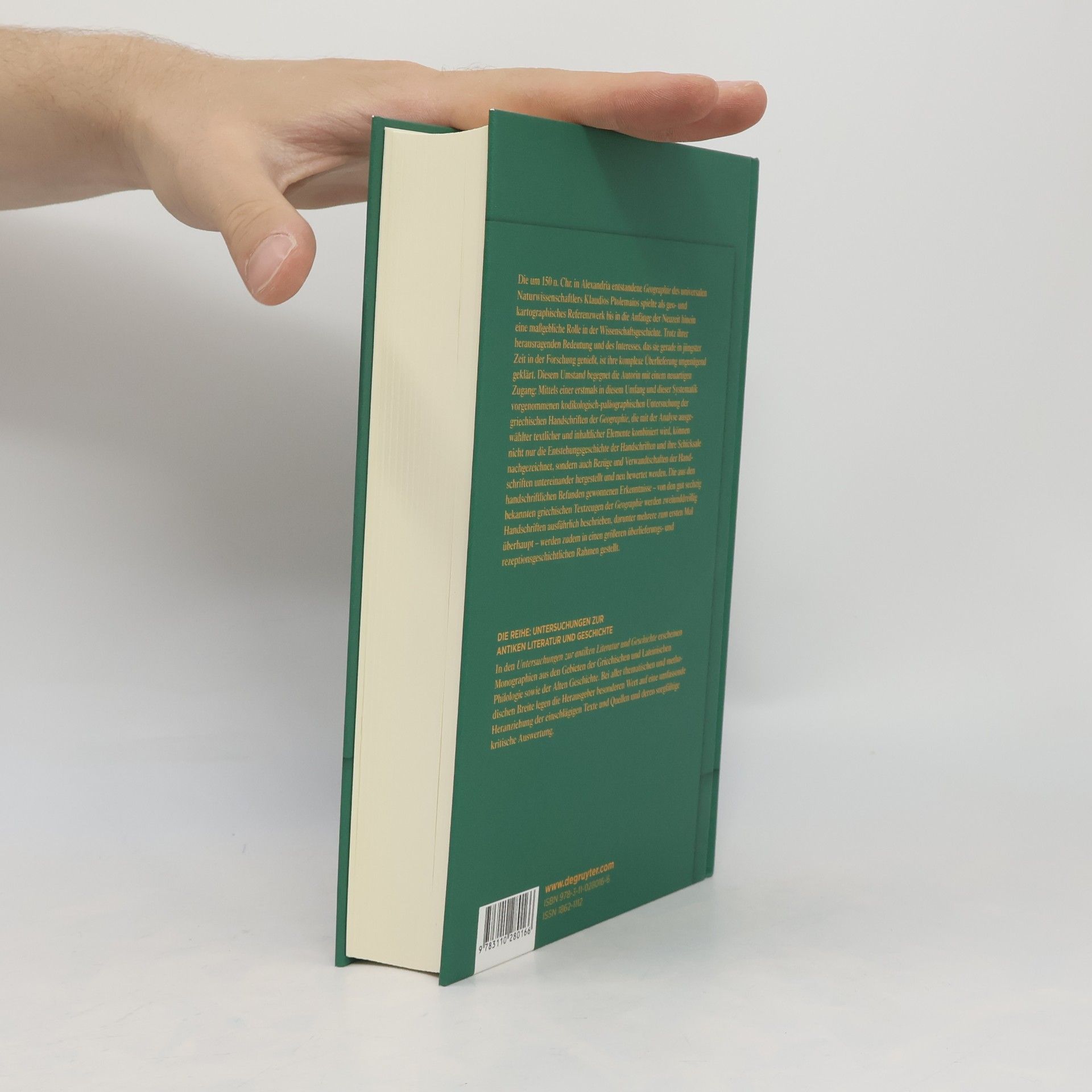 Renate Burri Untersuchungen zur antiken Literatur und Geschichte - 110: Die "Geographie" des Ptolemaios im Spiegel der griechischen Handschriften