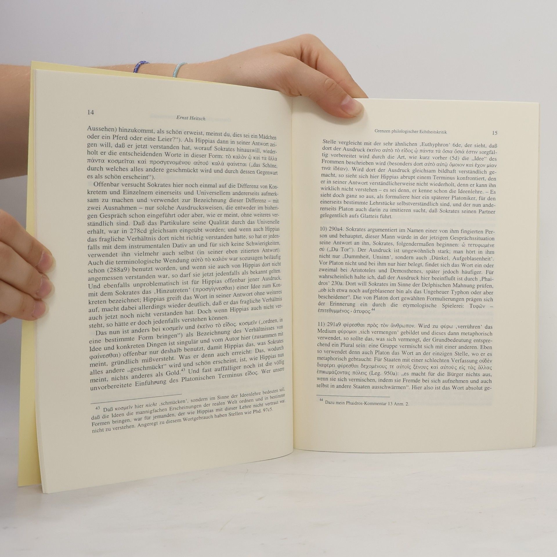 Ernst Heitsch Grenzen philologischer Echtheitskritik