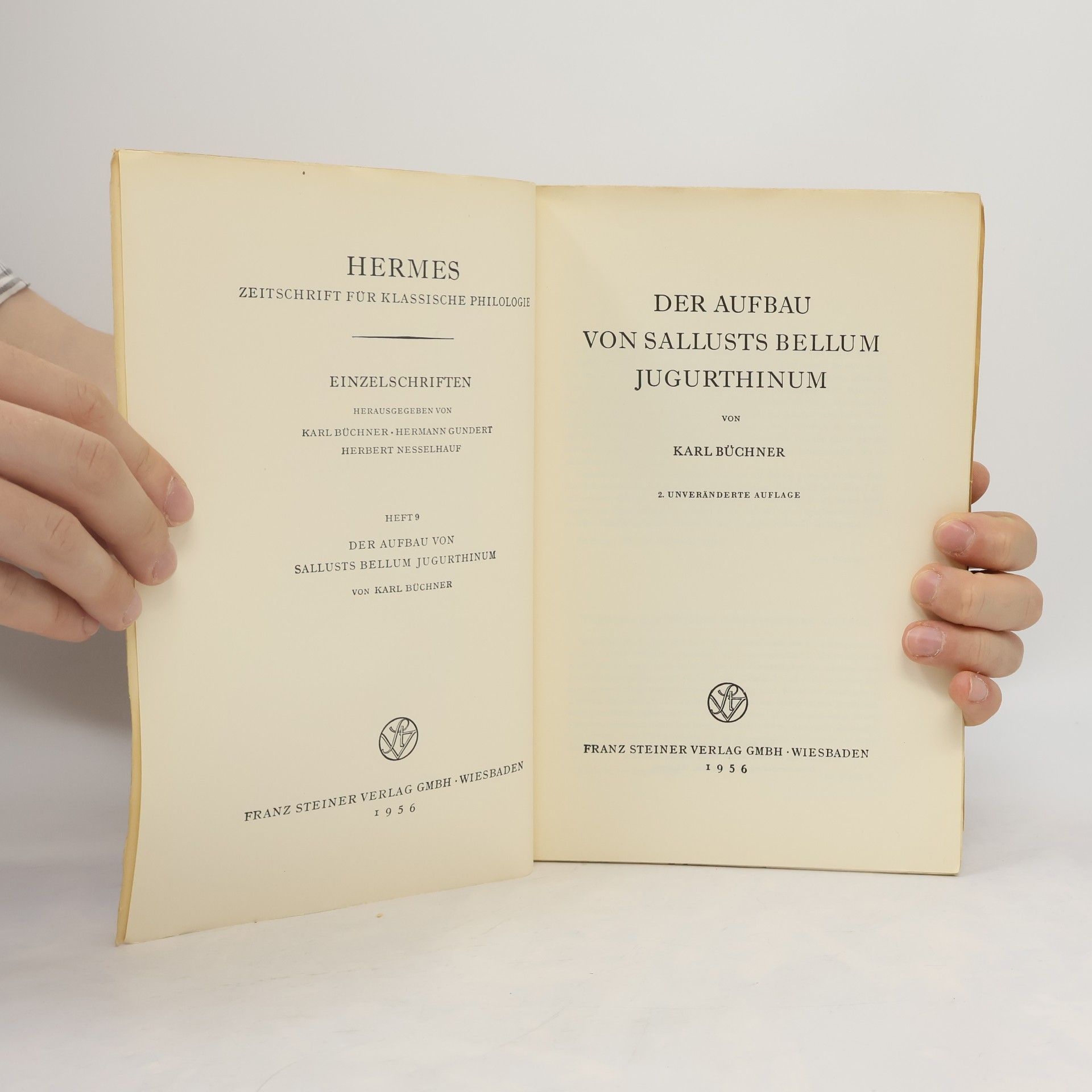 Karl Buchner Der Aufbau von Sallusts Bellum Jugurthinum