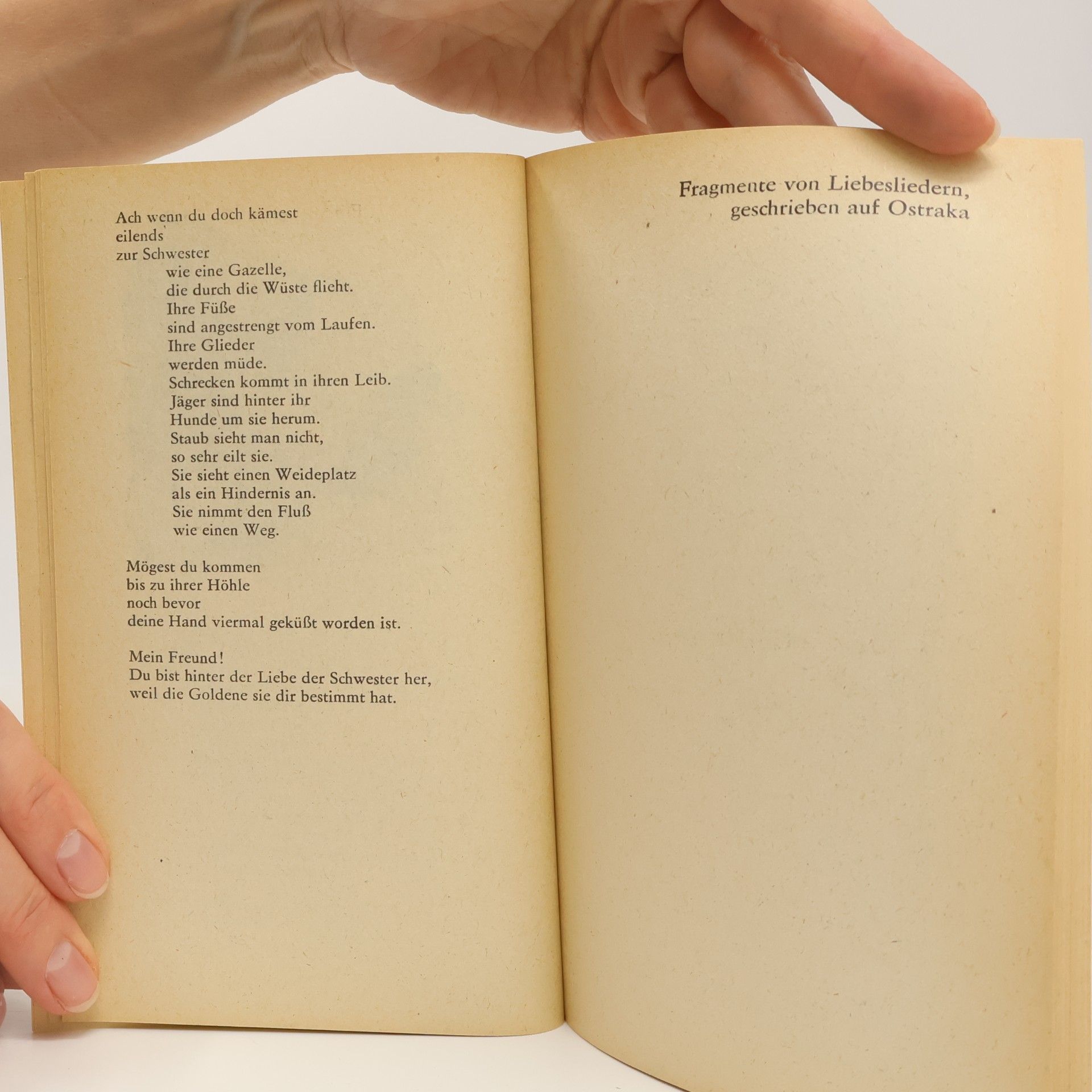 Hannelore Kischkewitz Liebe sagen. Lyrik aus dem ägyptischen Altertum