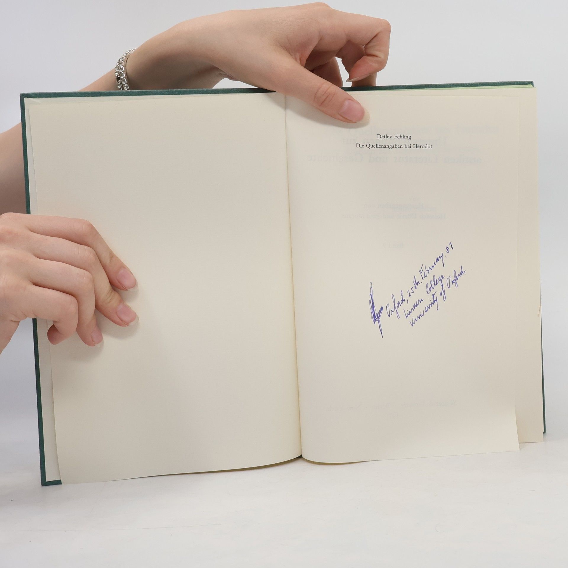 Detlev Fehling Untersuchungen zur antiken Literatur und Geschichte - 9: Die Quellenangaben bei Herodot
