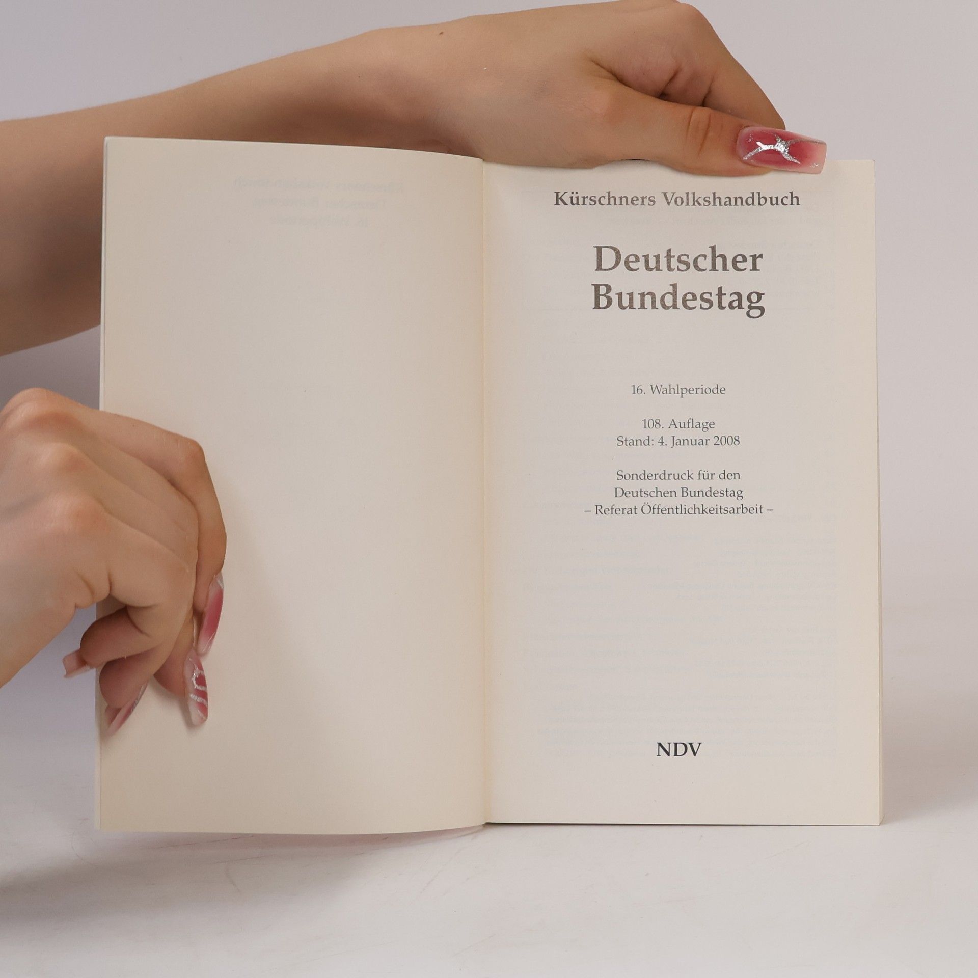 Autorenkollektiv Kürschners Volkshandbuch Deutscher Bundestag