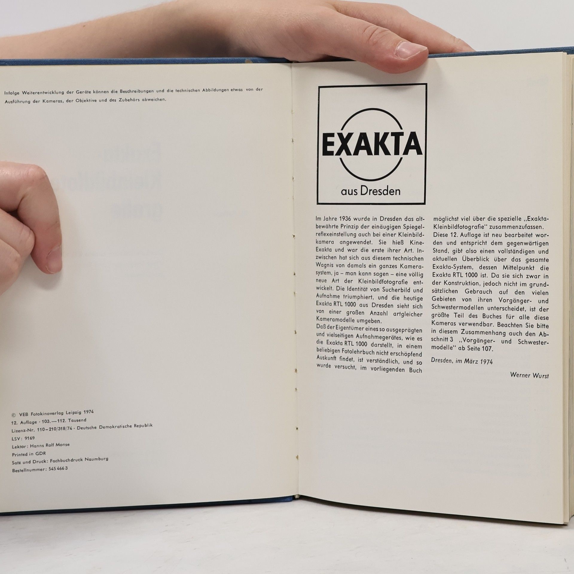 Wurst Werner Exakta Kleinbild-Fotografie