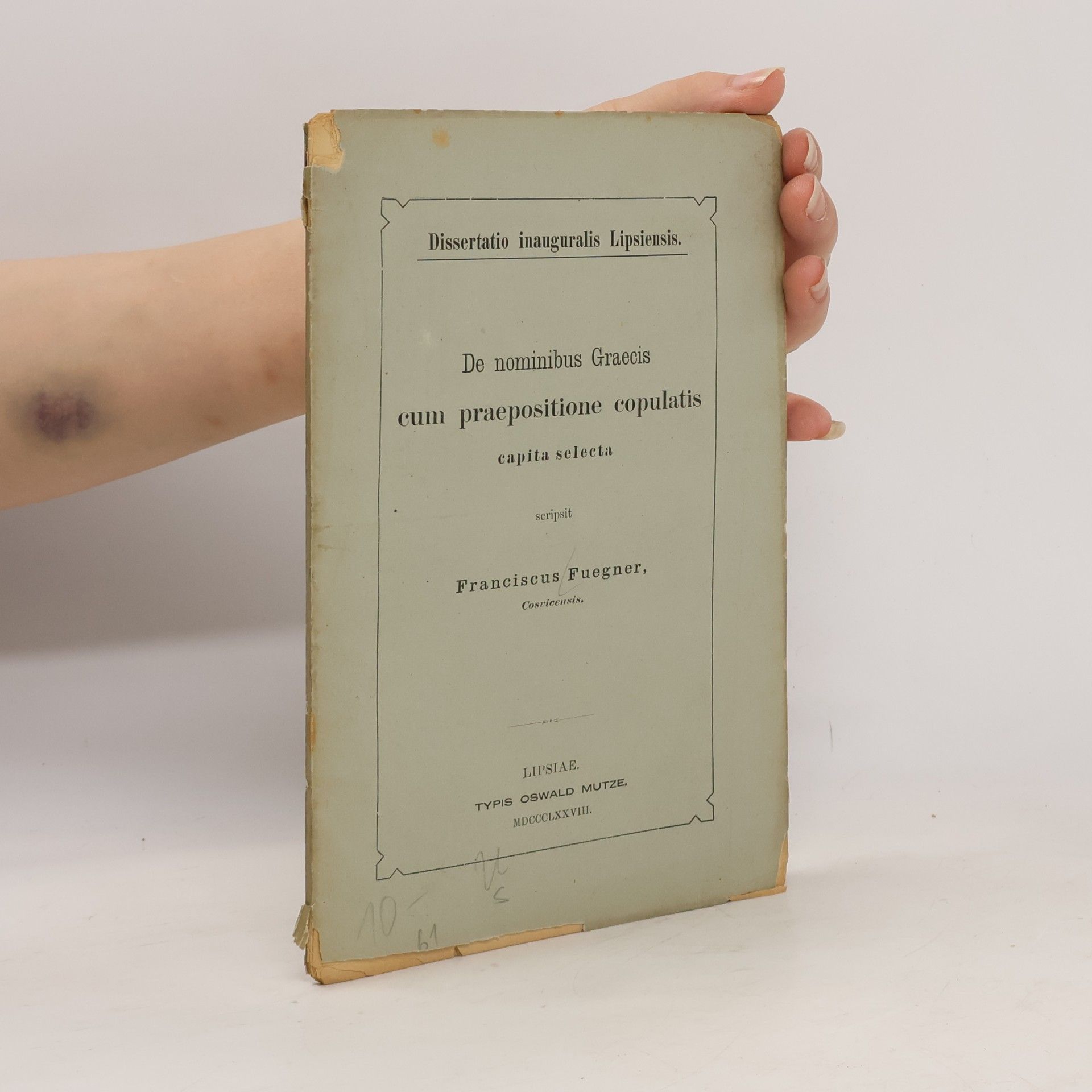 Franz Fuegner De nominibus Graecis cum praepositione copulatis capita selecta