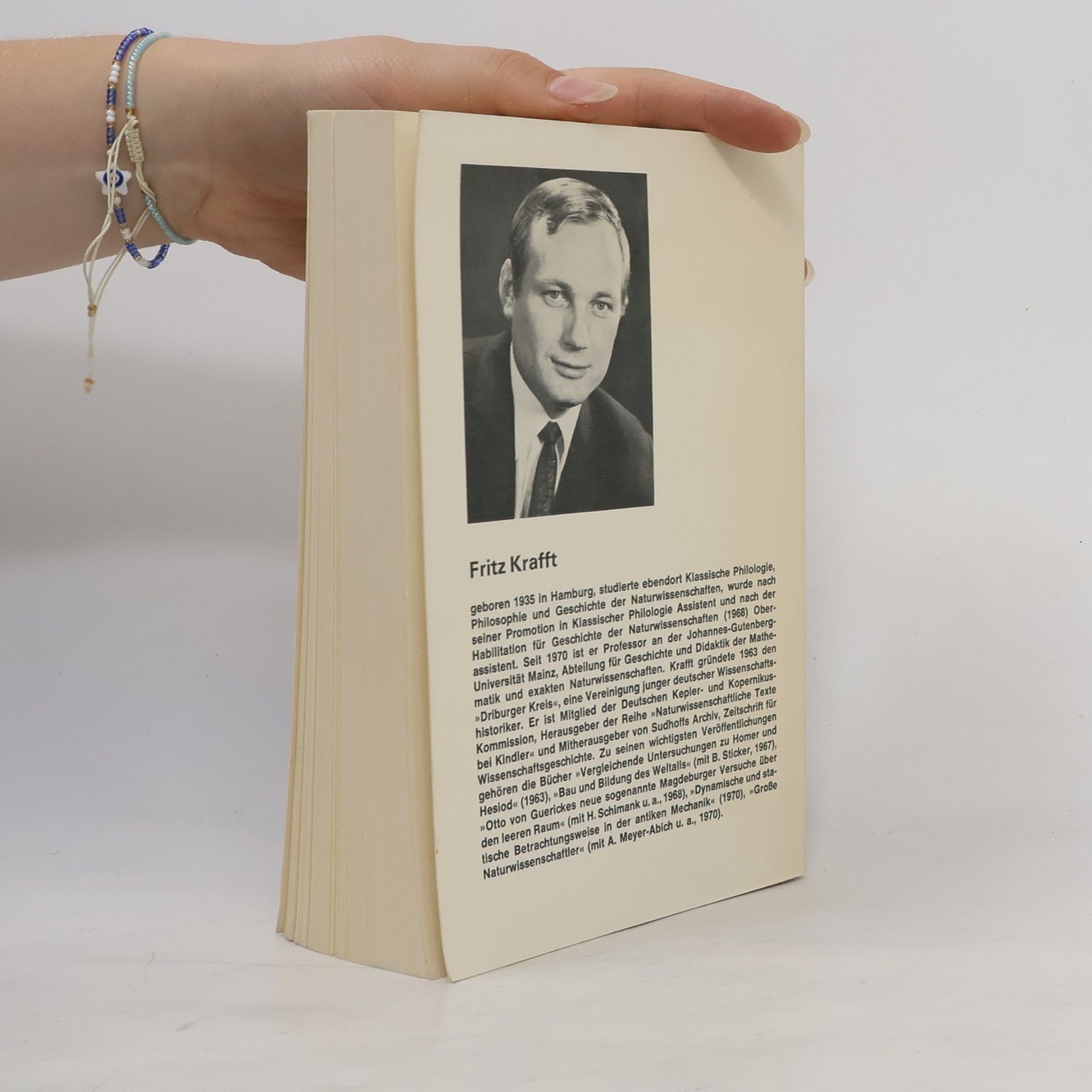 Fritz Krafft Geschichte der Naturwissenschaft I.