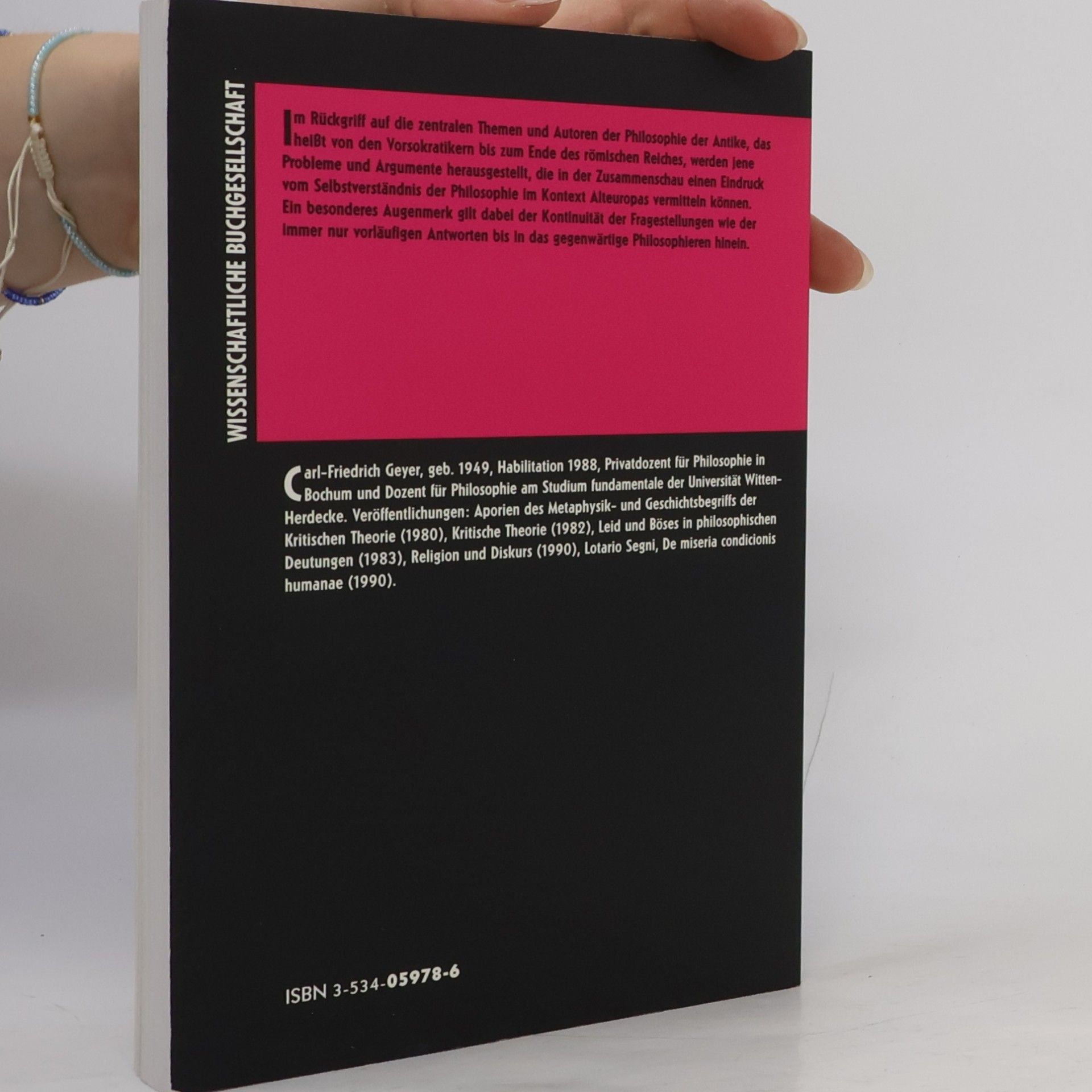 Carl-Friedrich Geyer Einführung in die Philosophie der Antike