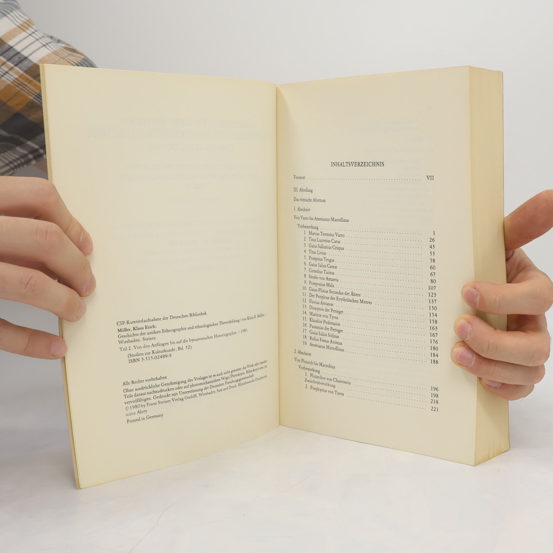 Klaus E. Müller Geschichte der antiken Ethnographie und ethnologischen Theoriebildung