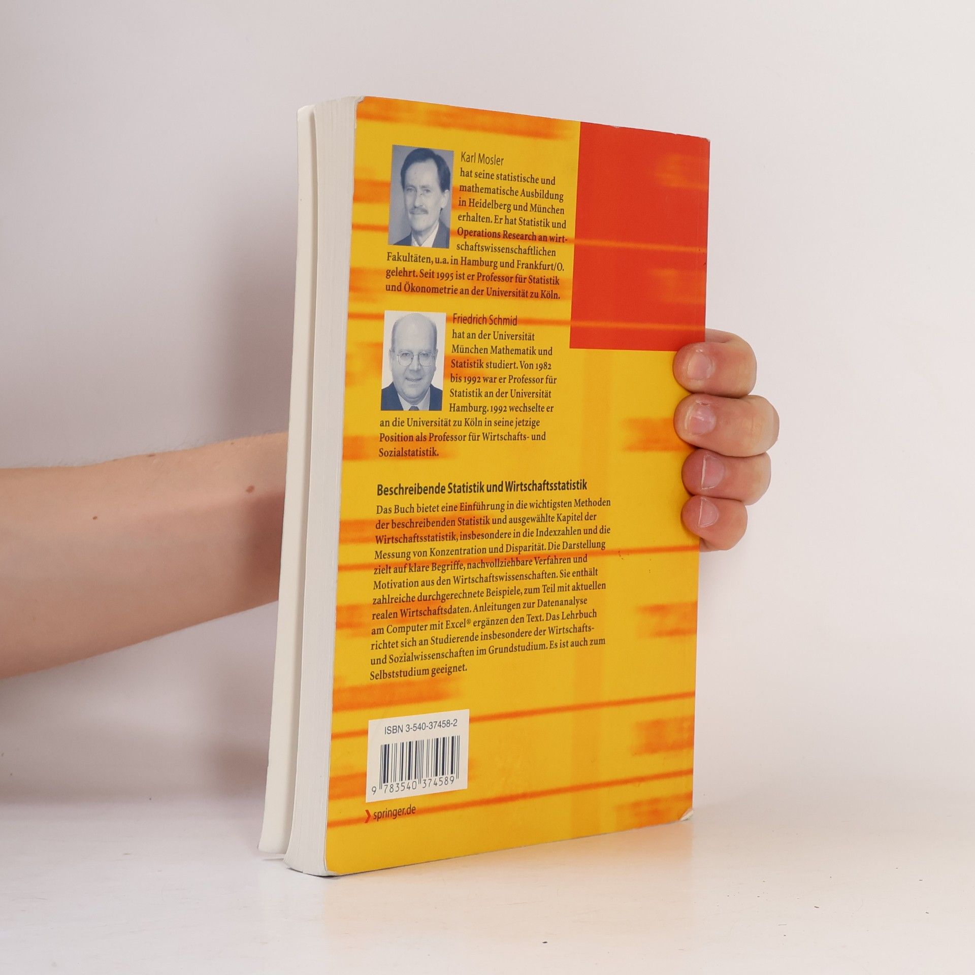 Karl C. Mosler Springer-Lehrbuch: Beschreibende Statistik und Wirtschaftsstatistik