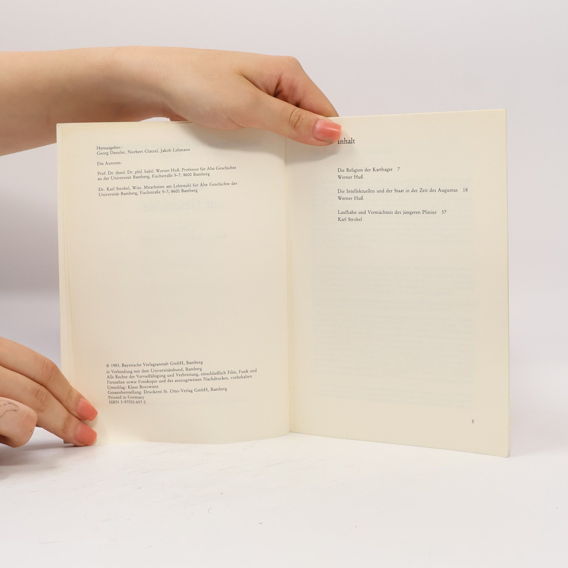Werner Huß Bamberger Hochschulschriften - 9: Beiträge zur Geschichte