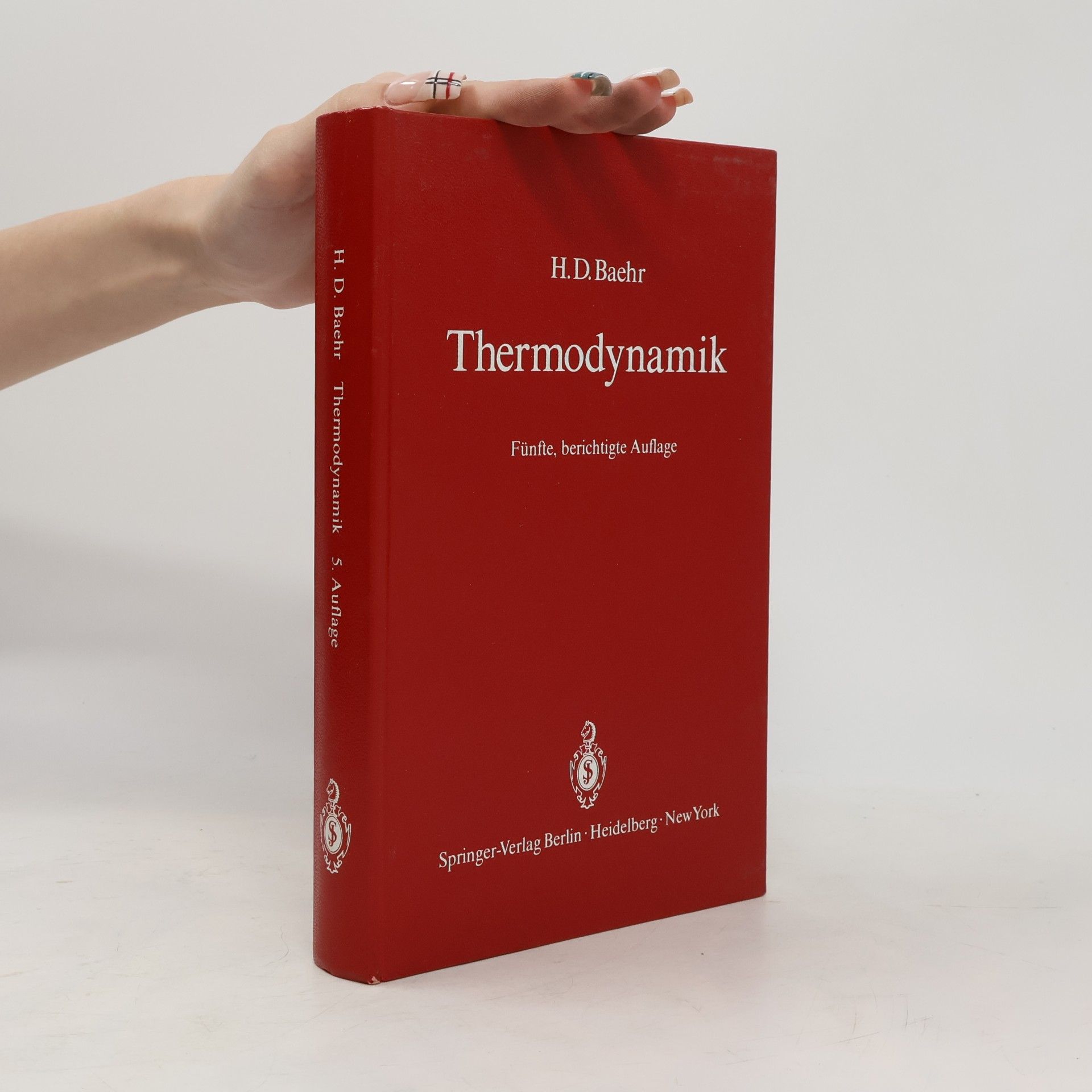 Hans Dieter Baehr Thermodynamik