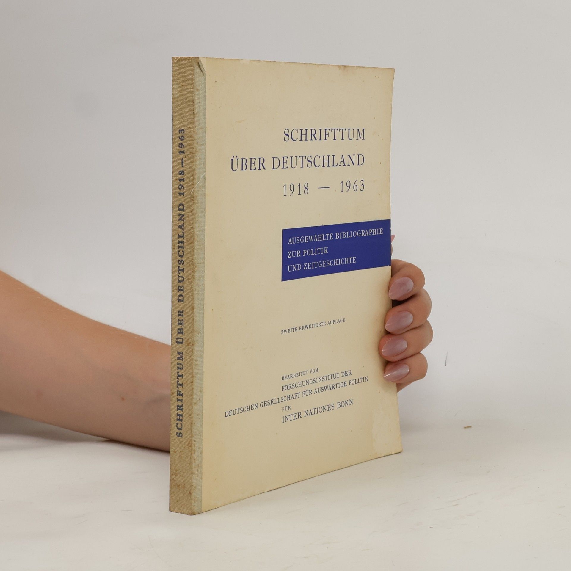 Auteurscollectief Schrifttum über Deutschland, 1918-1963