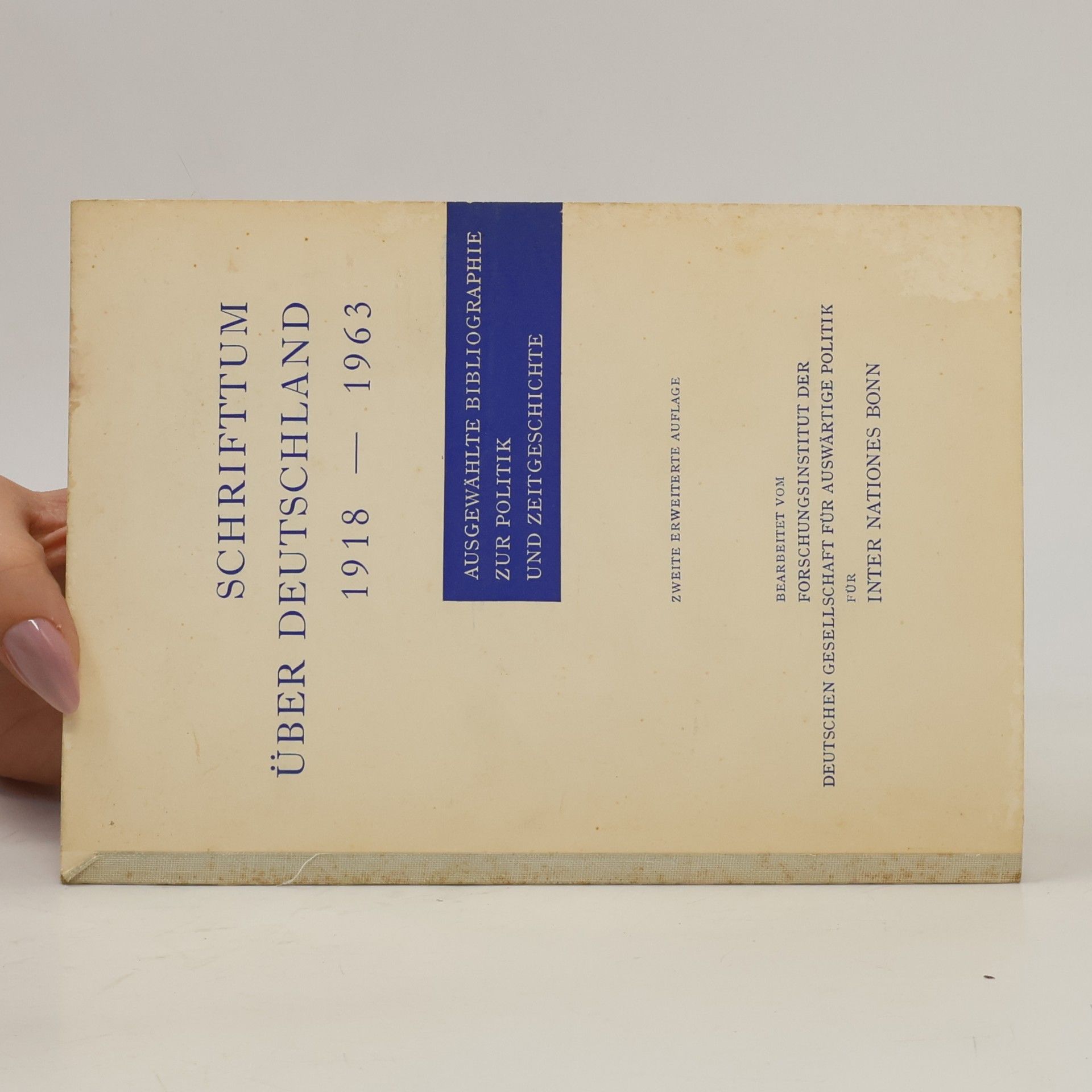 Auteurscollectief Schrifttum über Deutschland, 1918-1963