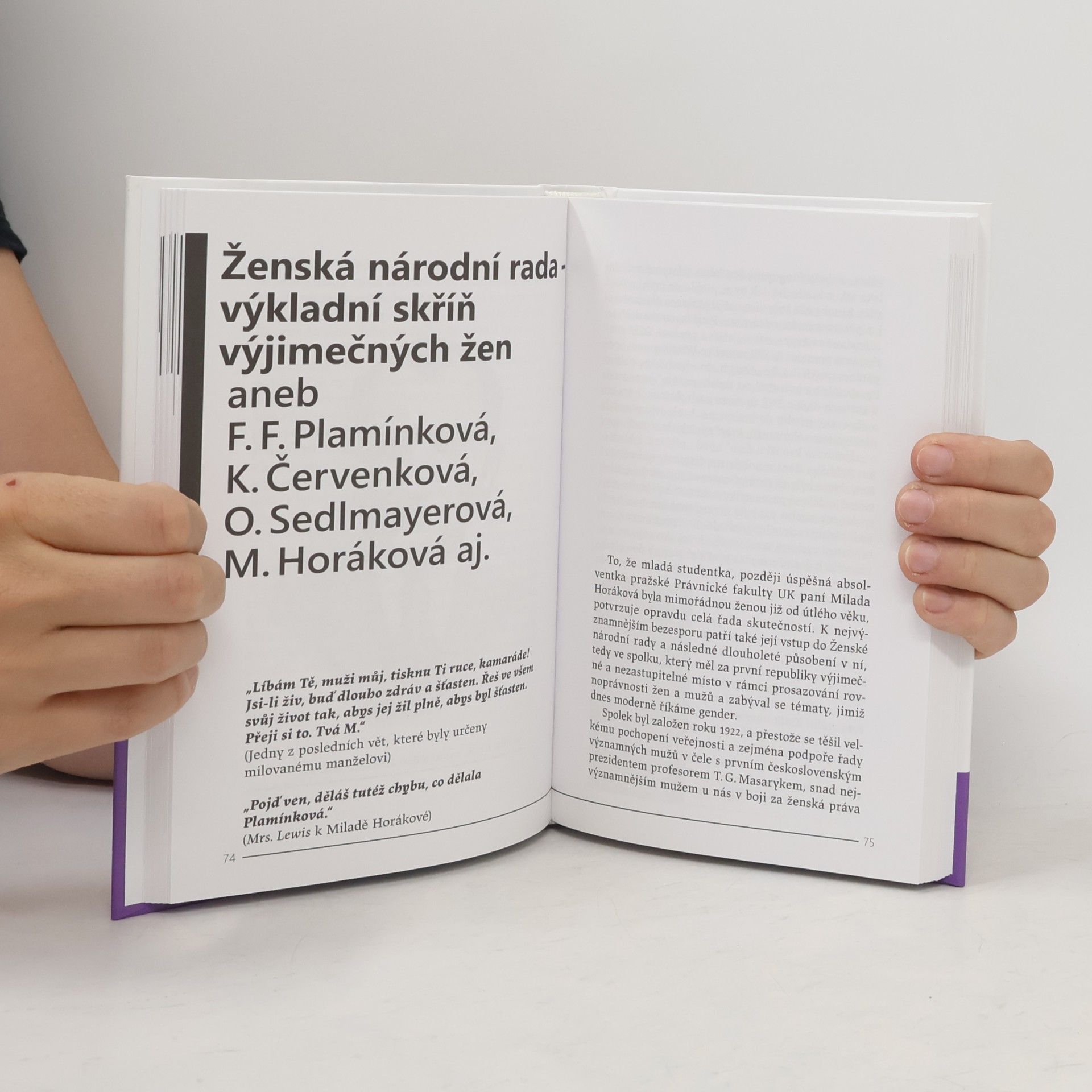 Michaela Košťálová Soukromí Milady Horákové