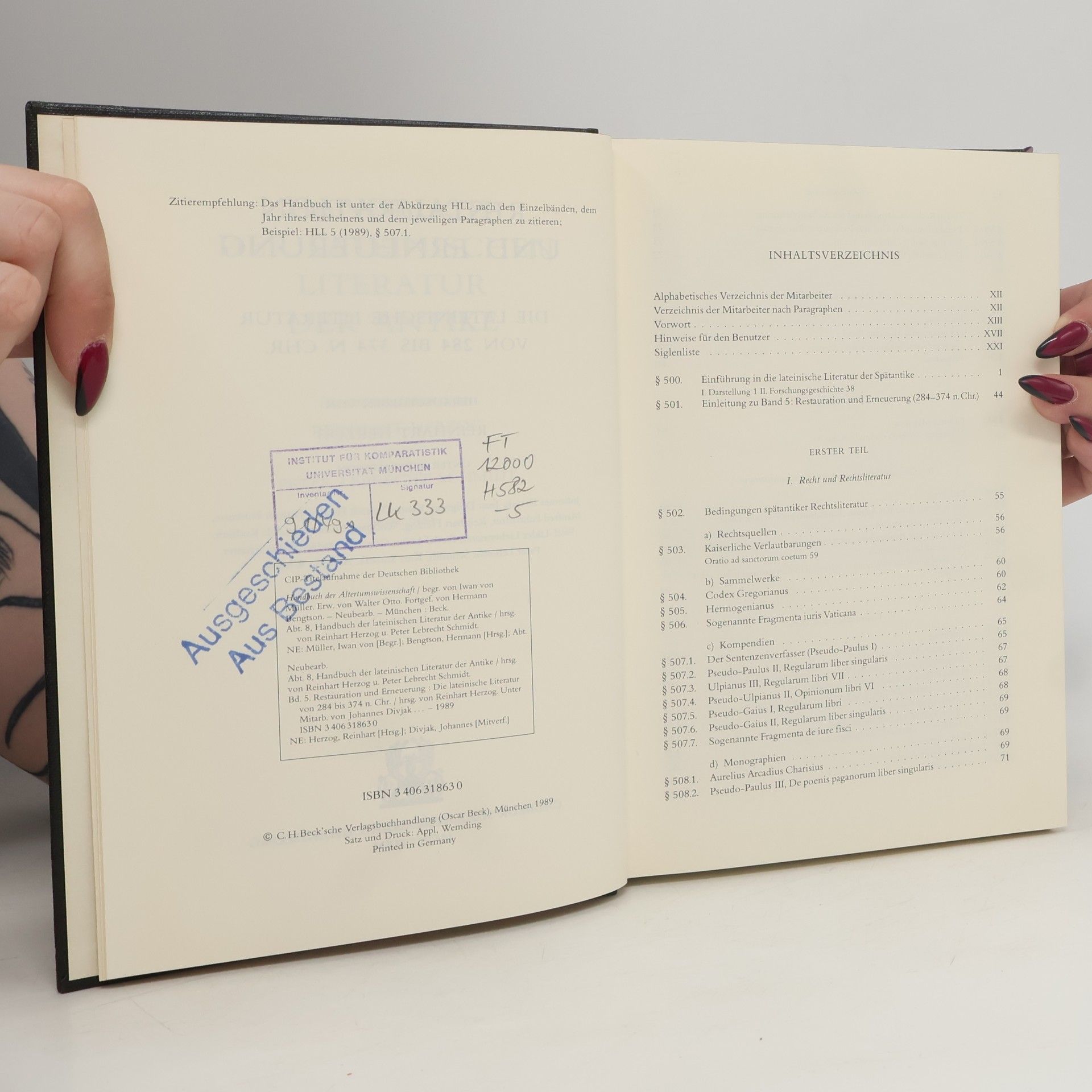 Johannes Divjak Handbuch der Altertumswissenschaft - 5: Handbuch der lateinischen Literatur der Antike