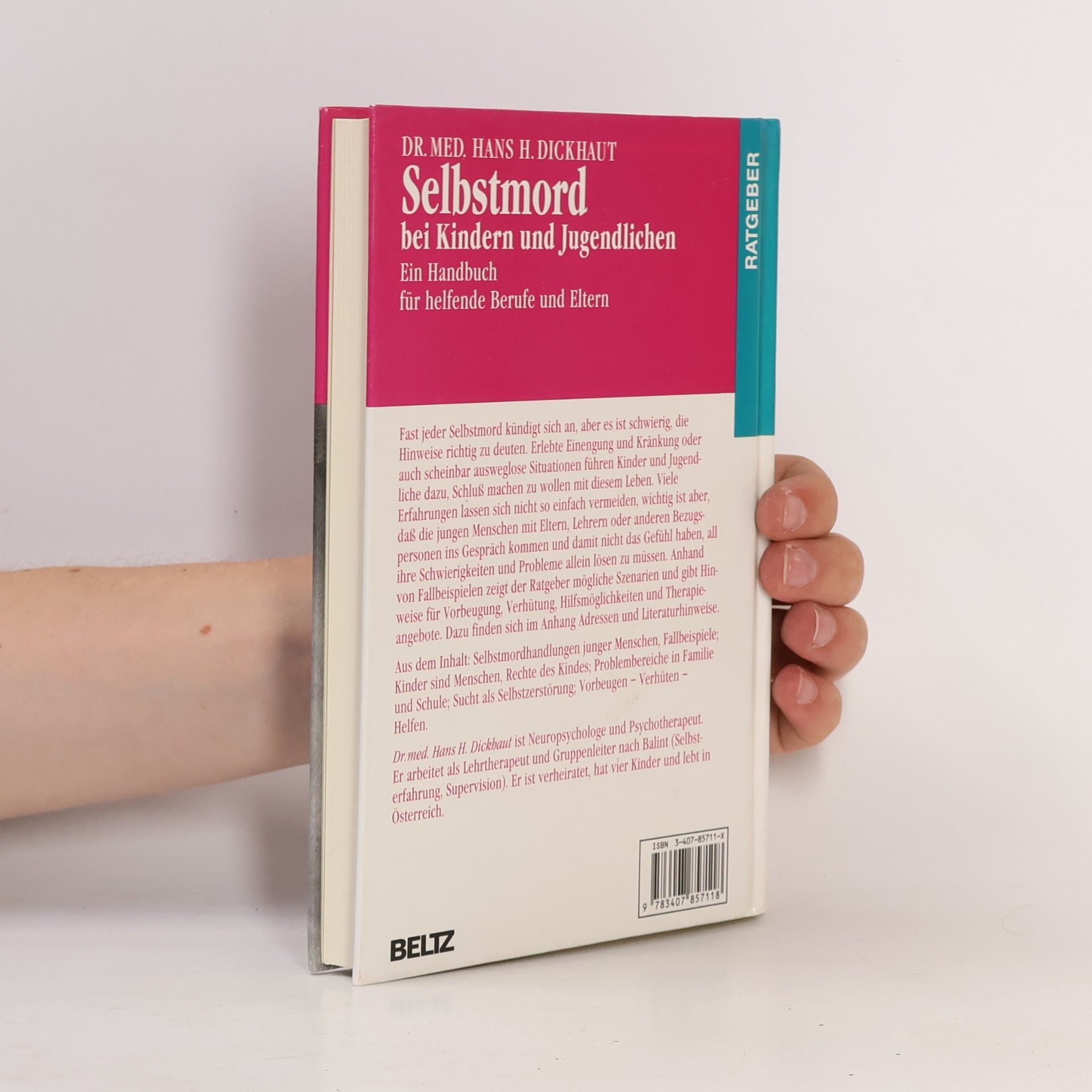 Hans H. Dickhaut Selbstmord bei Kindern und Jugendlichen