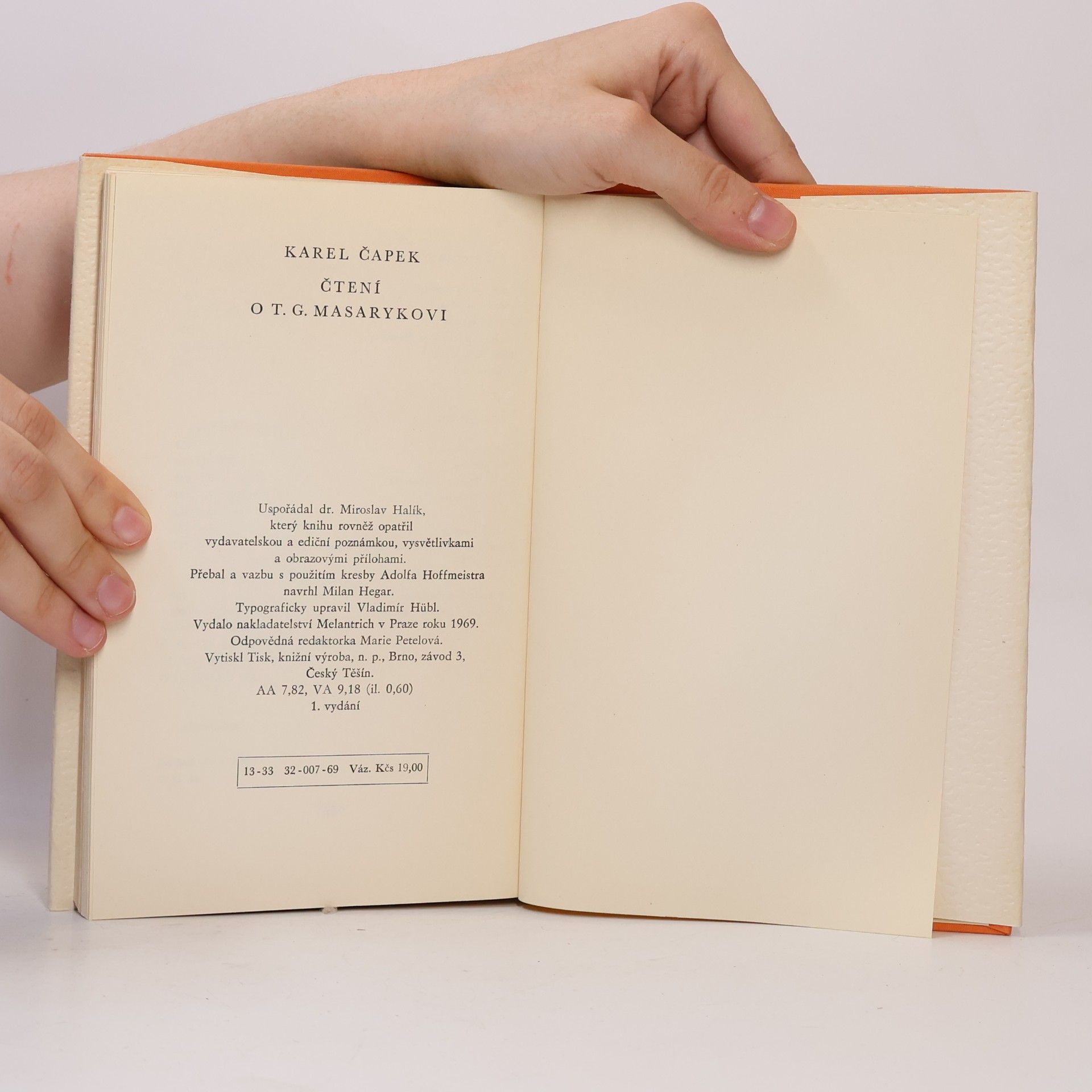 Karel Čapek Čtení o T. G. Masarykovi