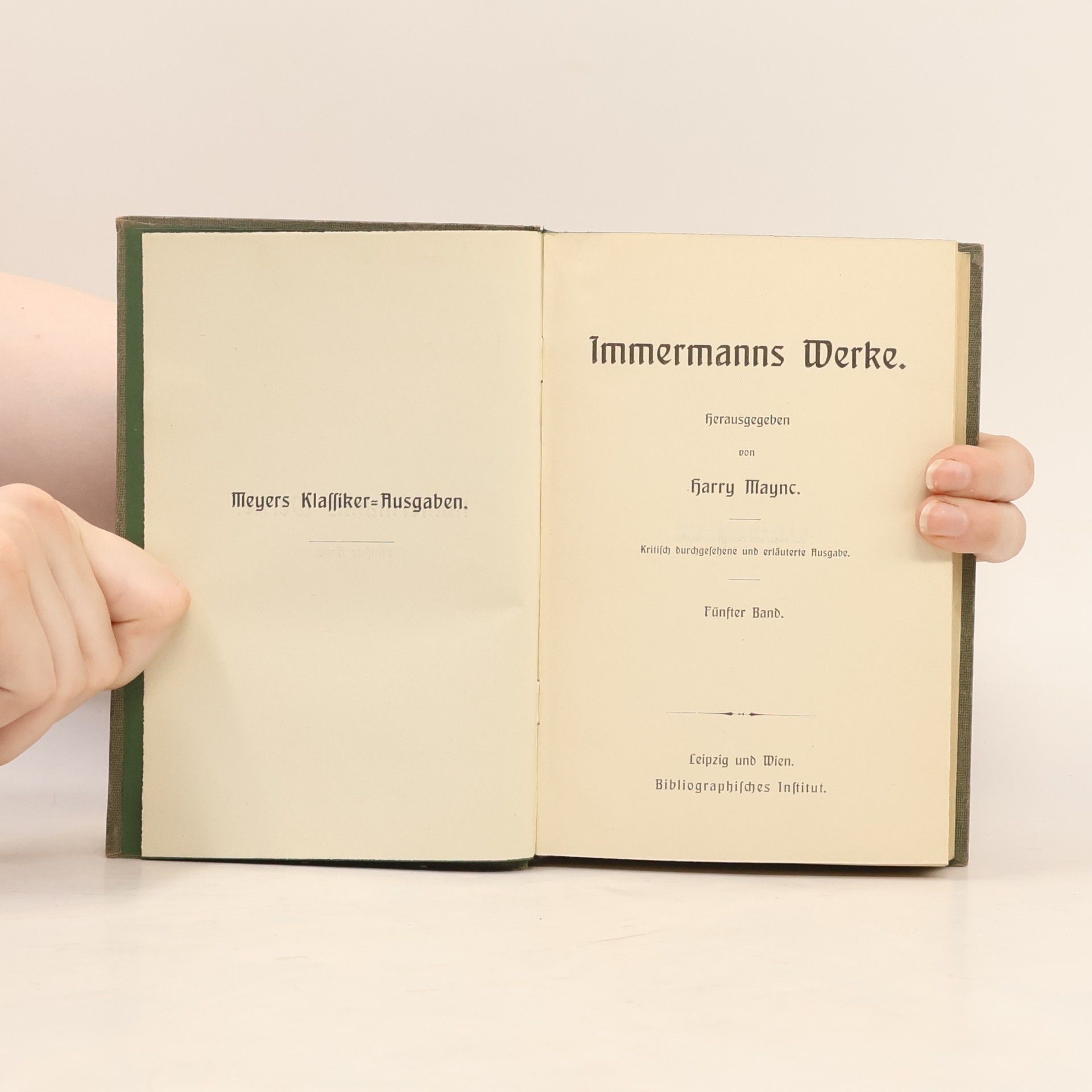 Harry Wilhelm Mayne Immermanns Werke. Band 5