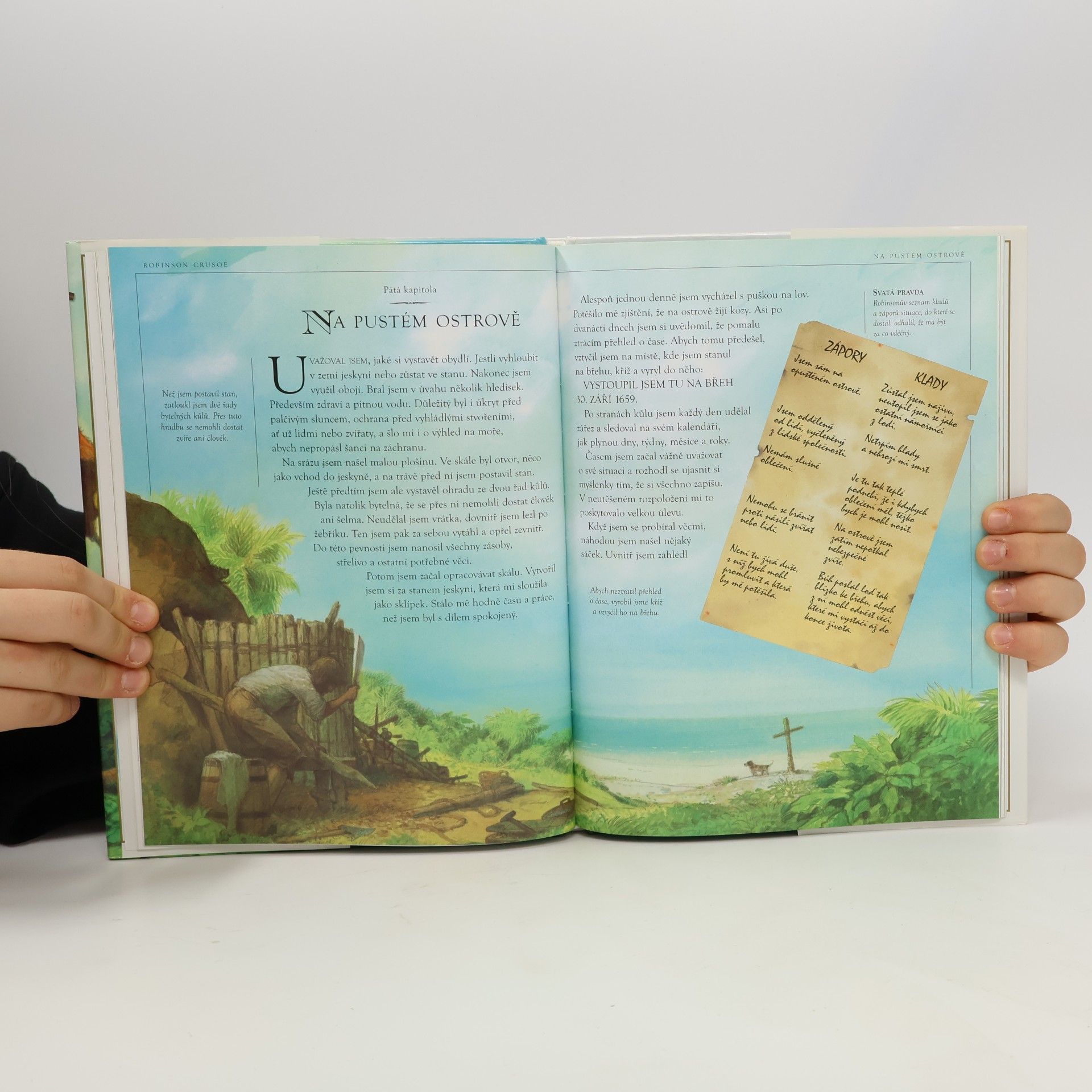 Daniel Defoe Robinson Crusoe. Klasický příběh obohacený o zajímavá fakta a fotografie