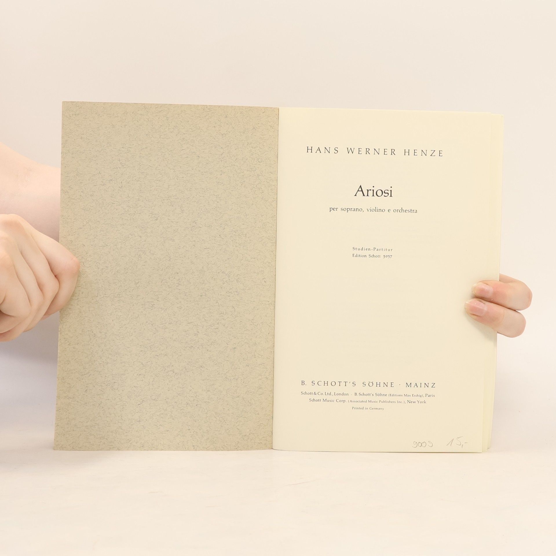 Hans Werner Henze Ariosi