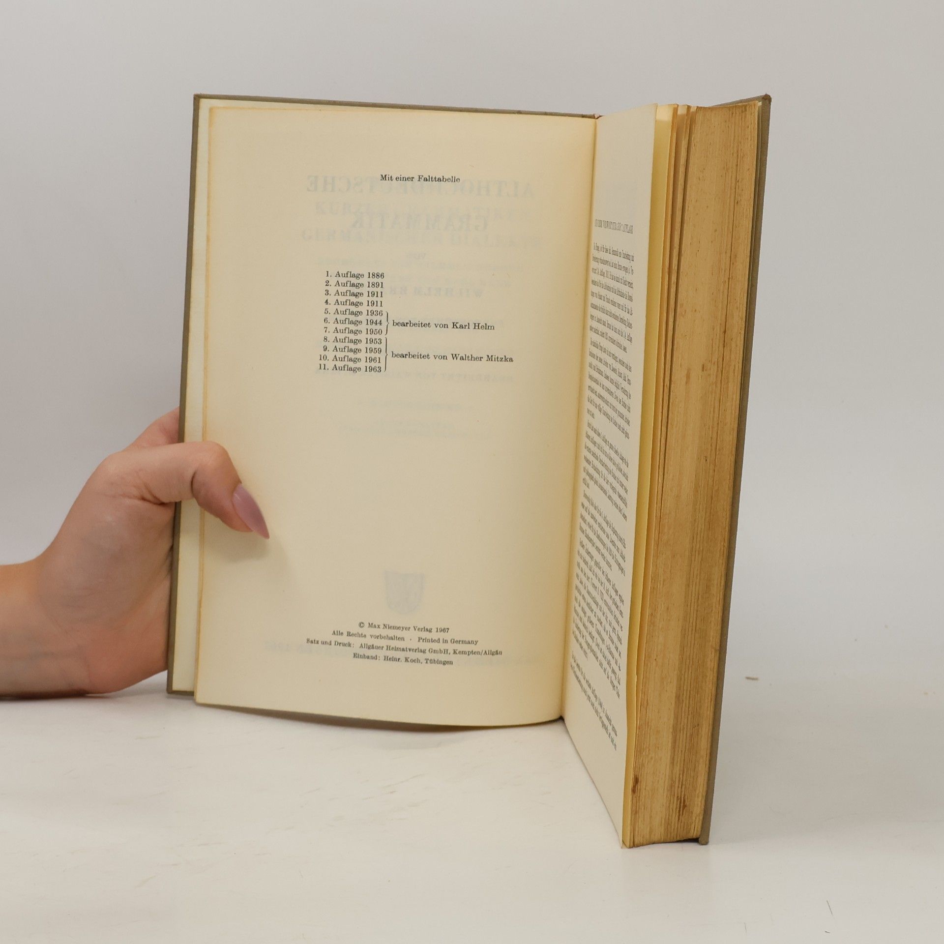 Wilhelm Braune Althochdeutsche Grammatik