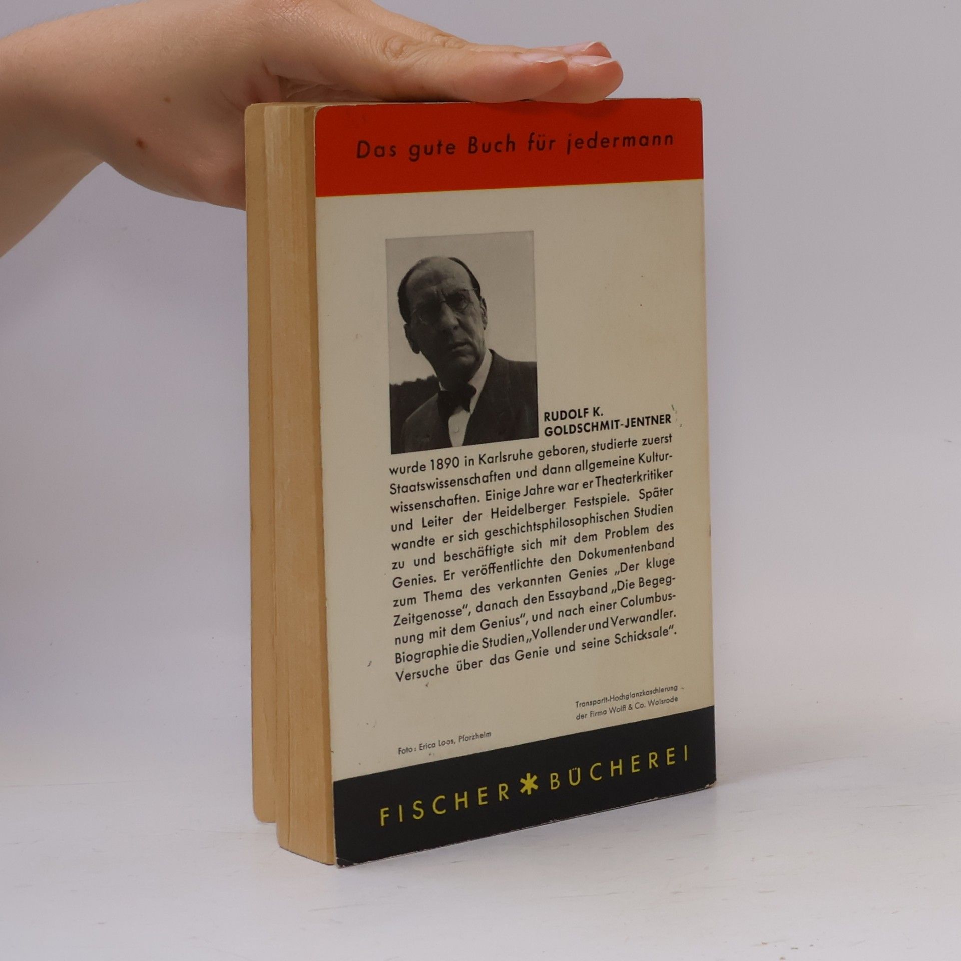 Rudolf Goldschmit-Jentner Die Begegnung mit dem Genius