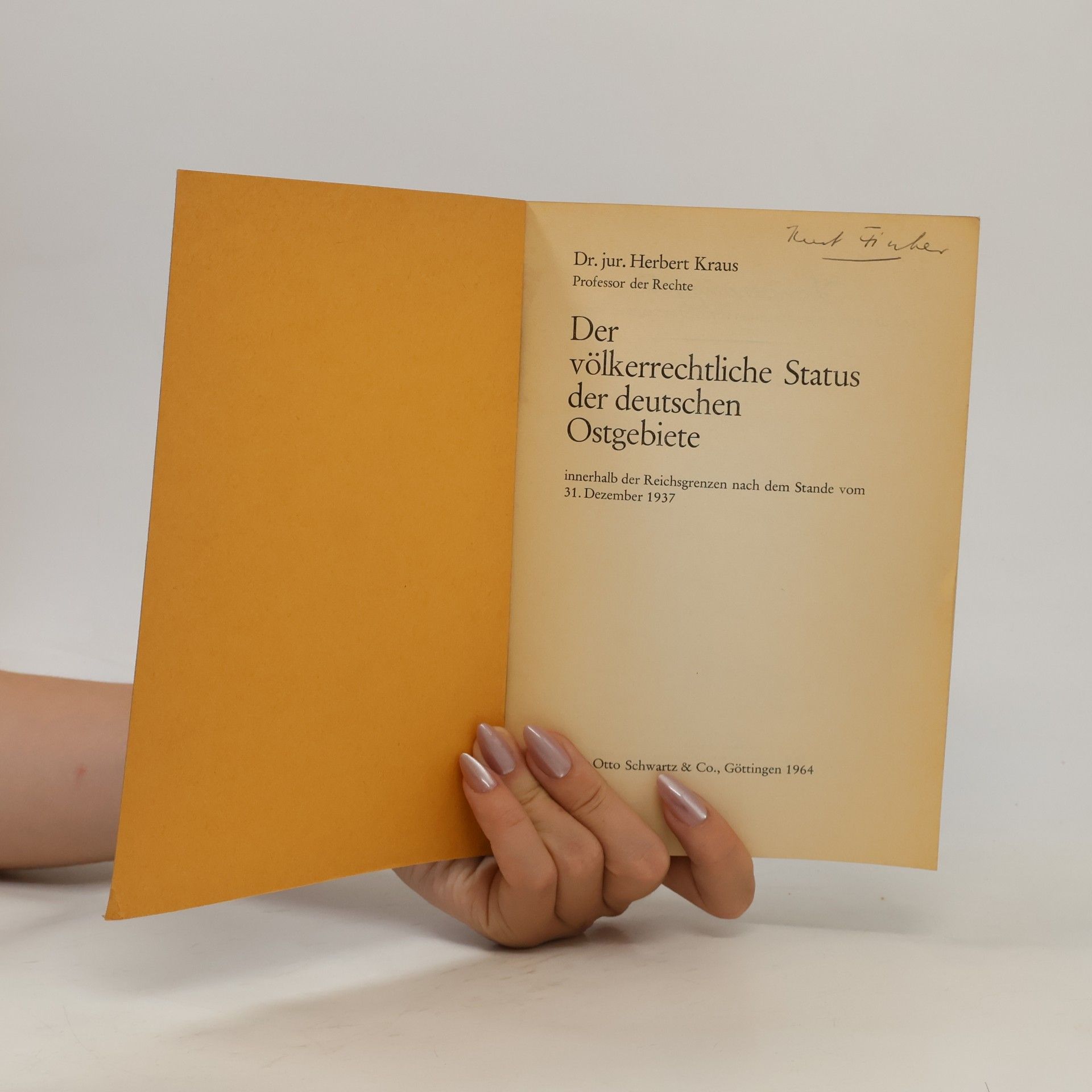Herbert Krauß Der völkerrechtliche Status der deutschen Ostgebiete