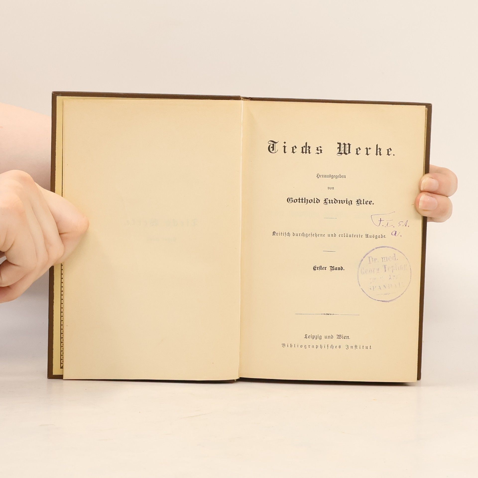 Ludwig Tieck Tiecks Werke 1