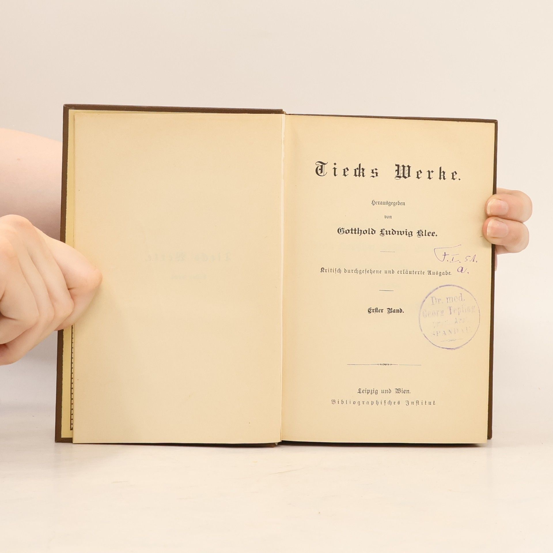 Ludwig Tieck Tiecks Werke 1