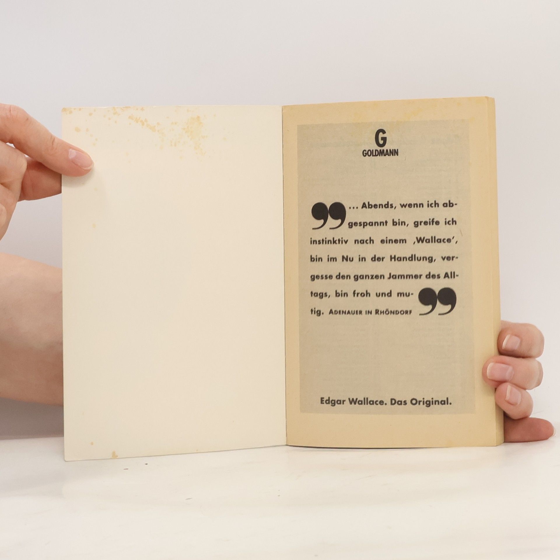 Edgar Wallace M[iste]r Reeder weiss Bescheid