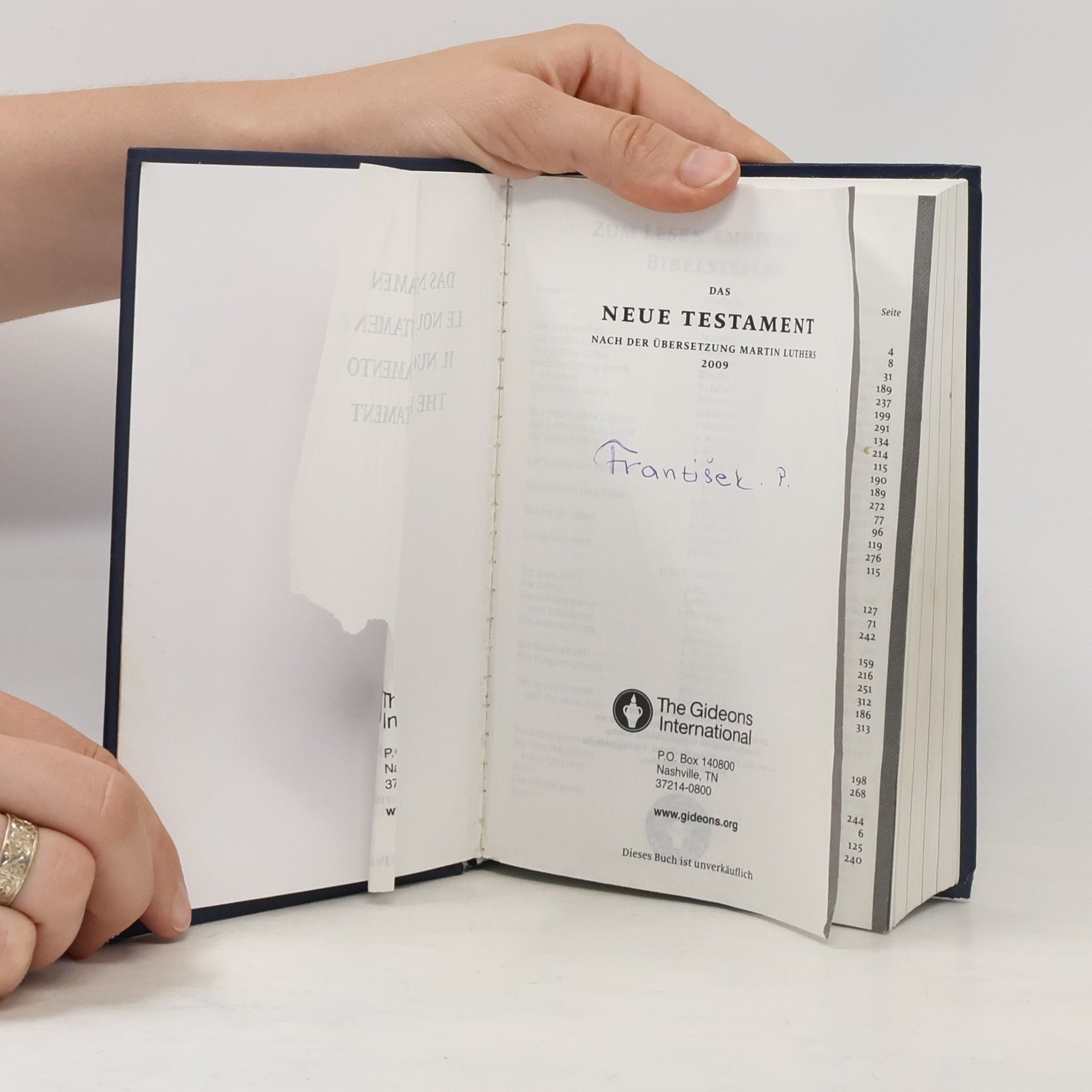 Martin Luther King Neues Testament. Nouveau Testament. Nuovo Testamento. New Testament
