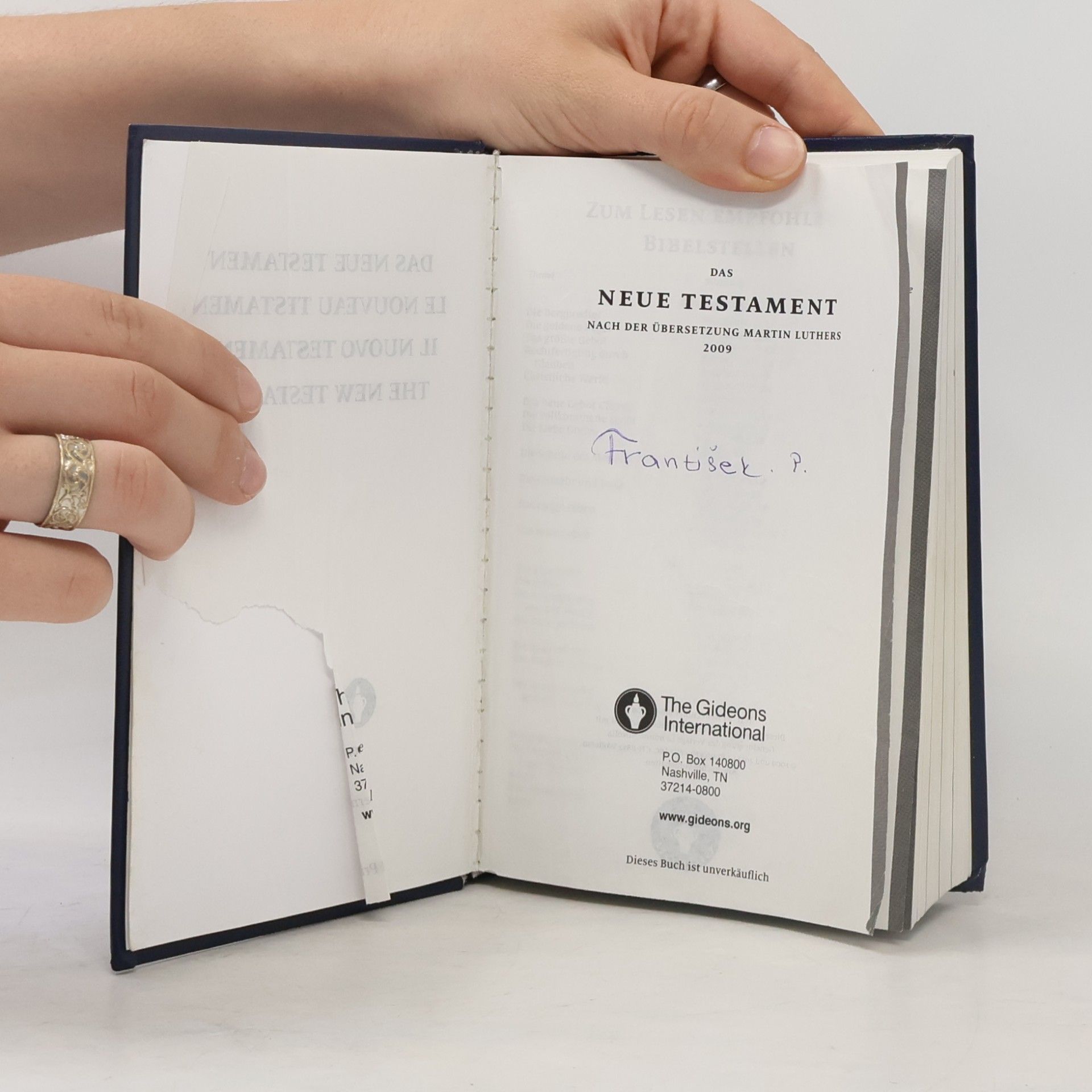 Martin Luther King Neues Testament. Nouveau Testament. Nuovo Testamento. New Testament