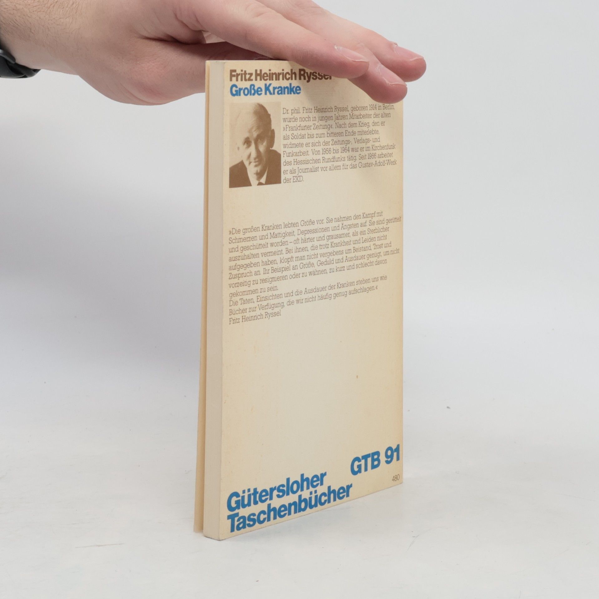 Fritz Heinrich Ryssel Gütersloher Taschenbücher - 91: Große Kranke