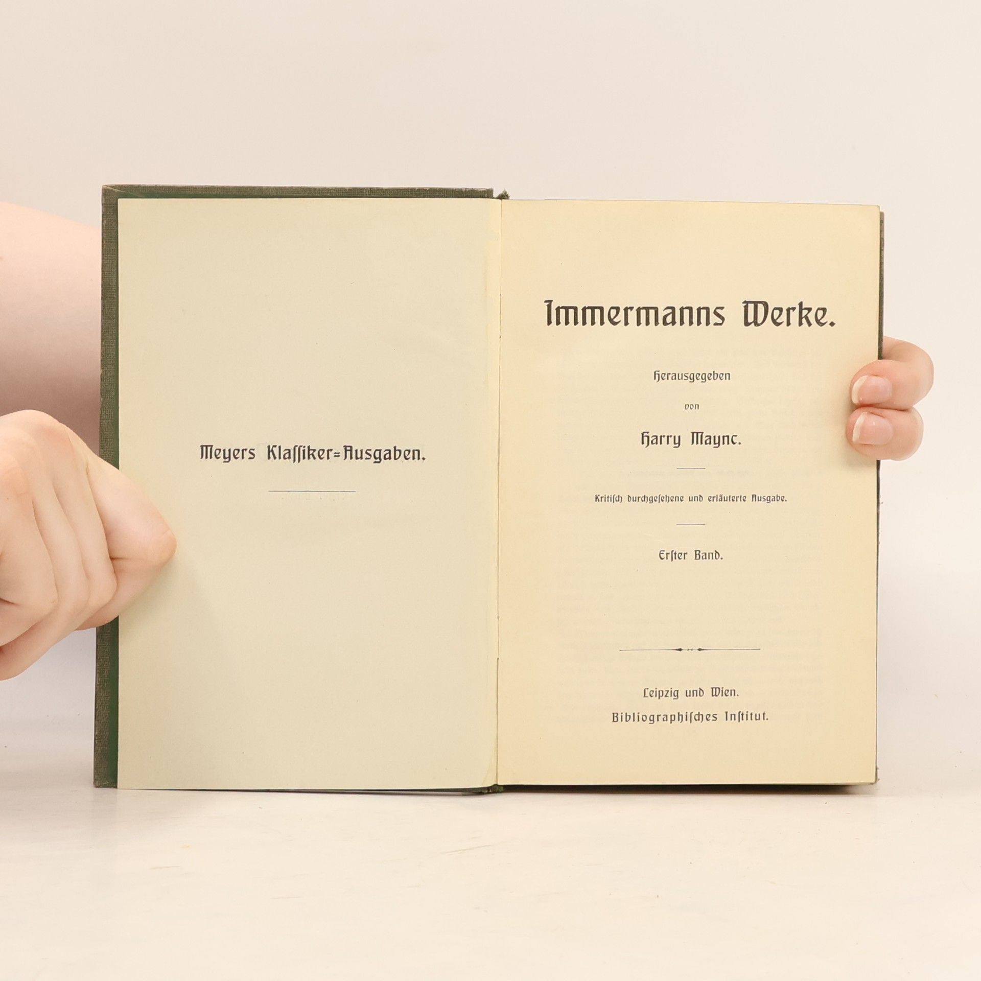 Harry Maync Immermanns Werke I.