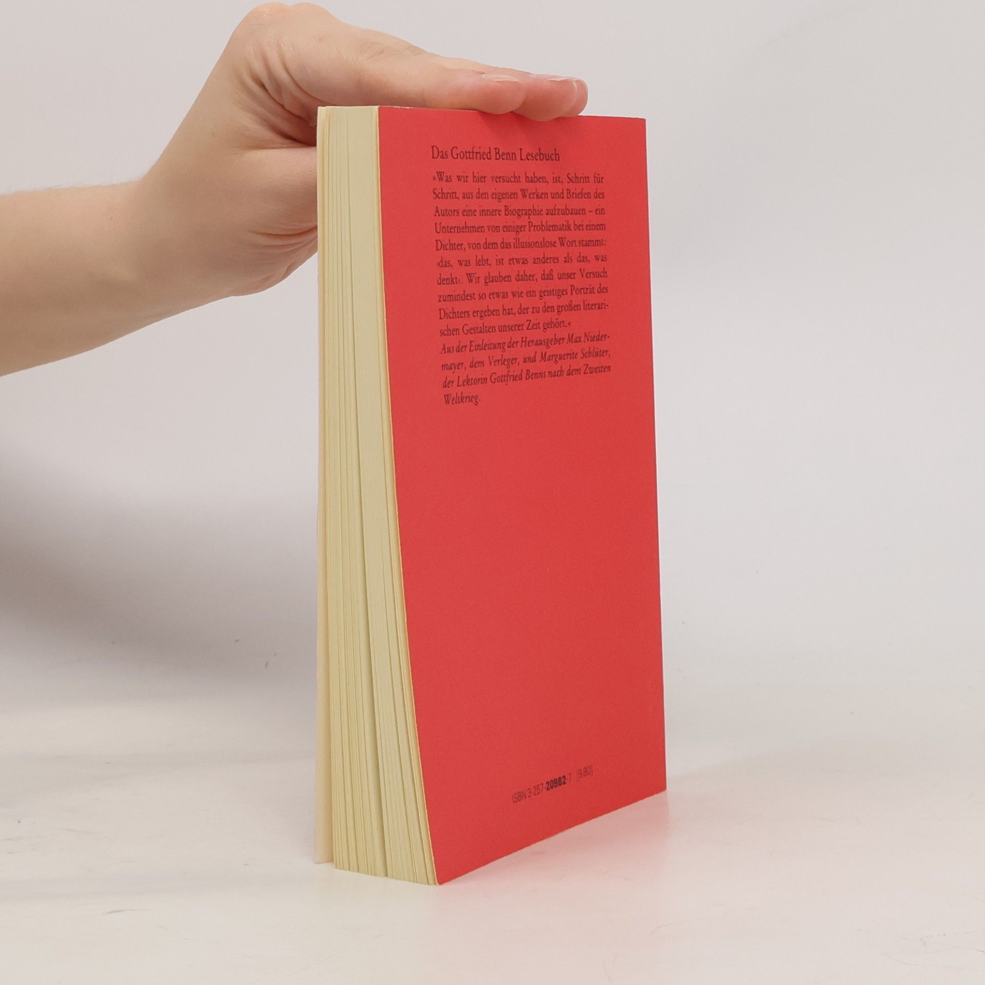 Gottfried Benn Das Gottfried-Benn-Lesebuch