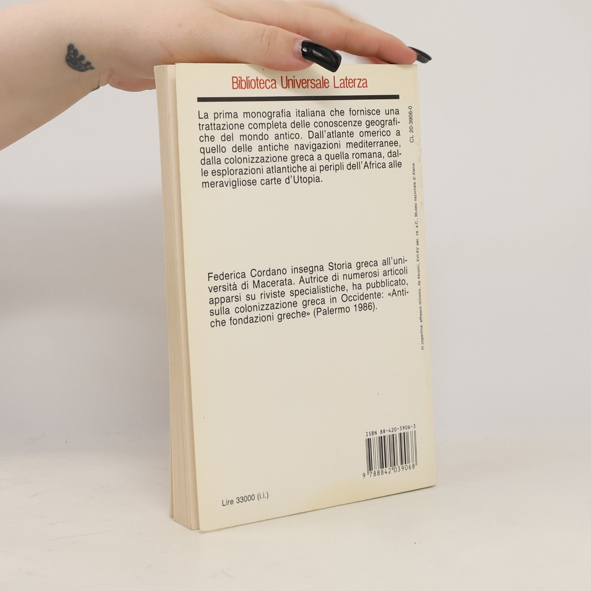 Federica Cordano Biblioteca universale Laterza - 359: La geografia degli antichi