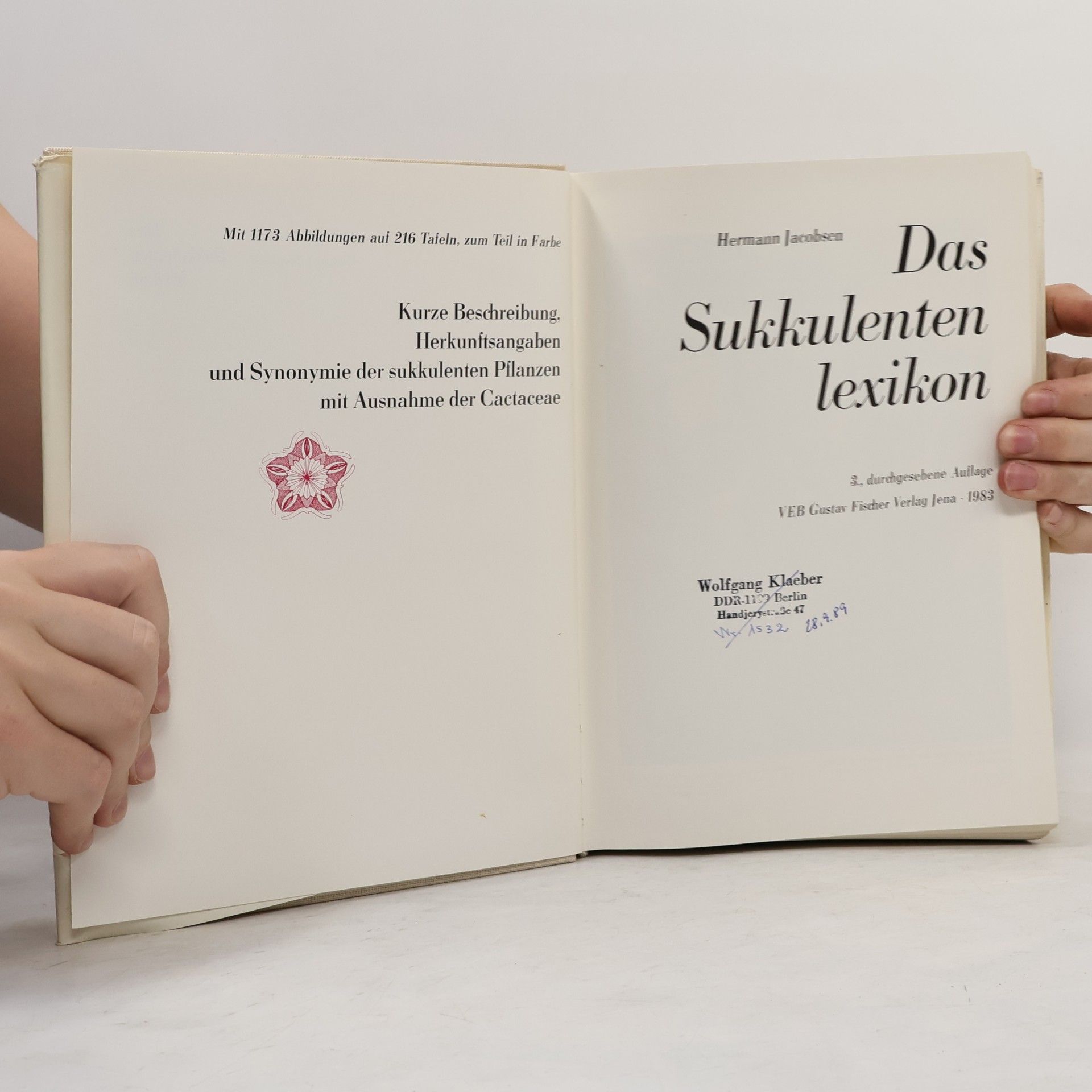 Hermann Jacobsen Das Sukkulenten Lexikon