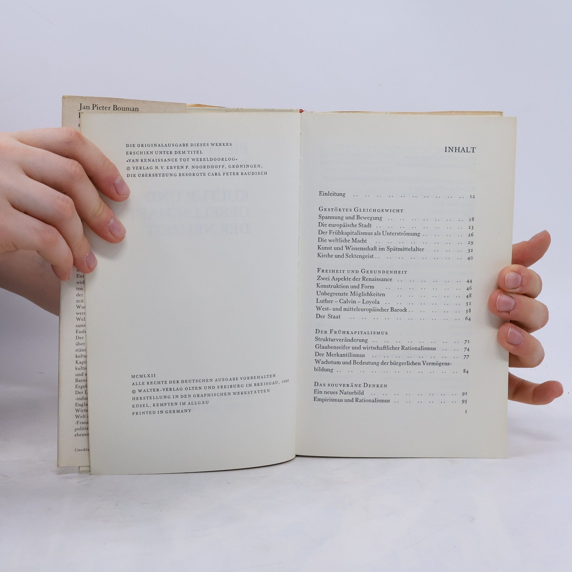 P. J. Bouman Kultur und Gesellschaft der Neuzeit