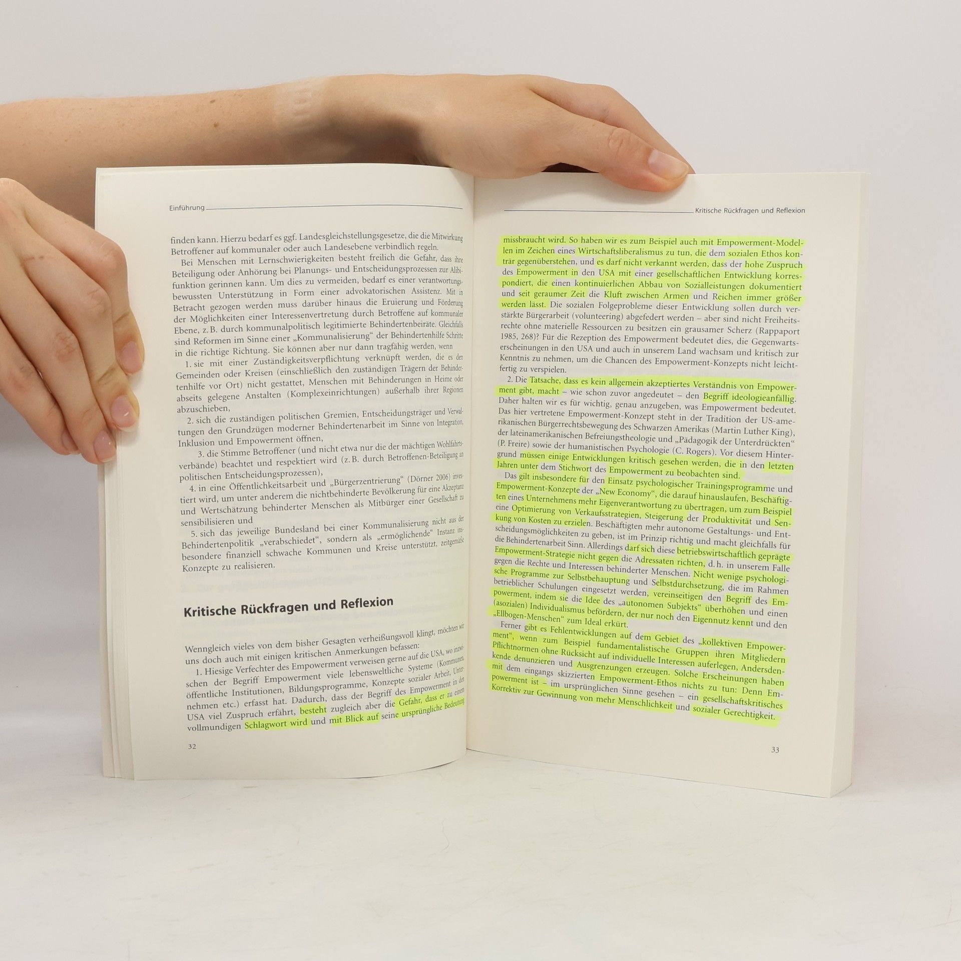 Helmut Schwalbach Inklusion, Partizipation und Empowerment in der Behindertenarbeit