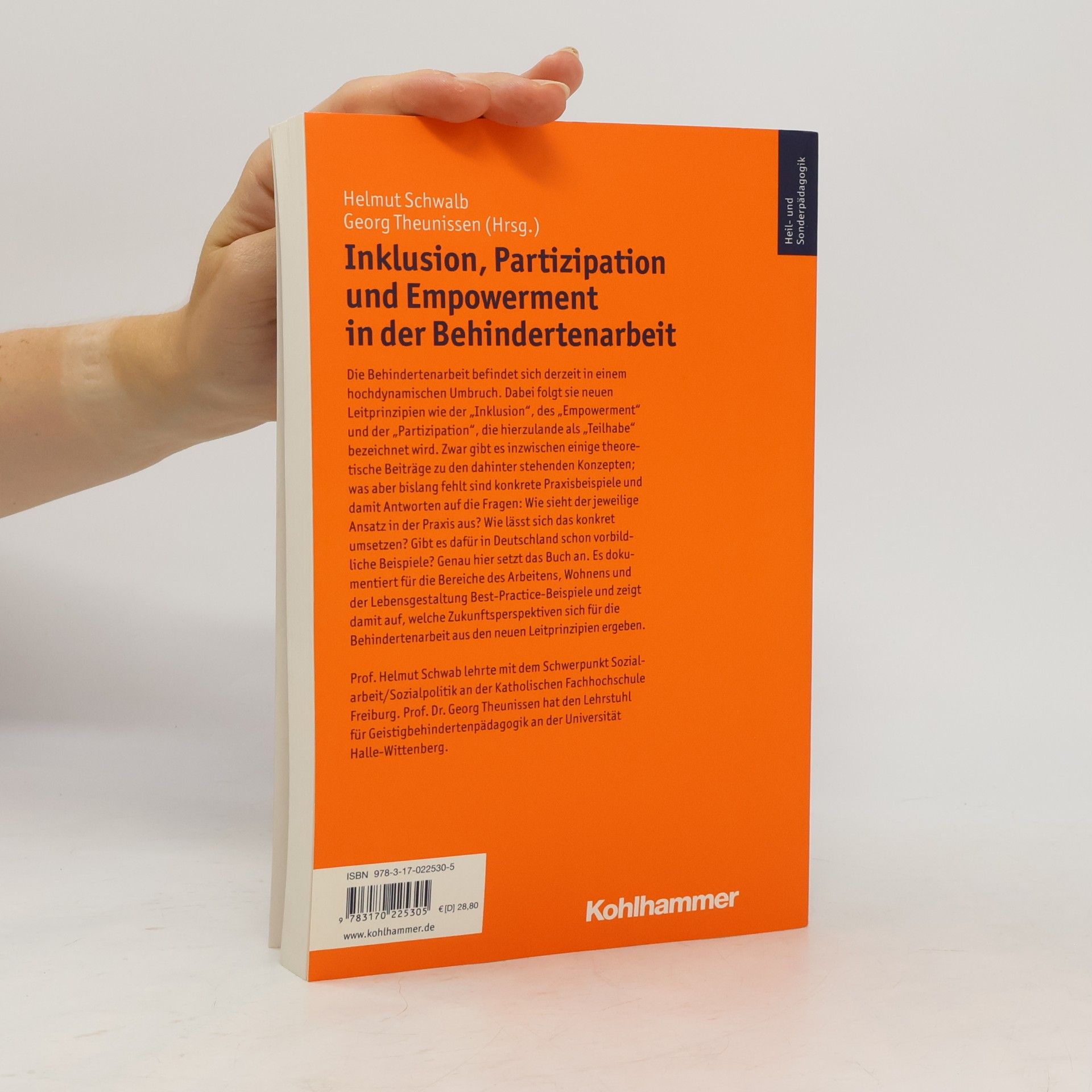 Helmut Schwalbach Inklusion, Partizipation und Empowerment in der Behindertenarbeit