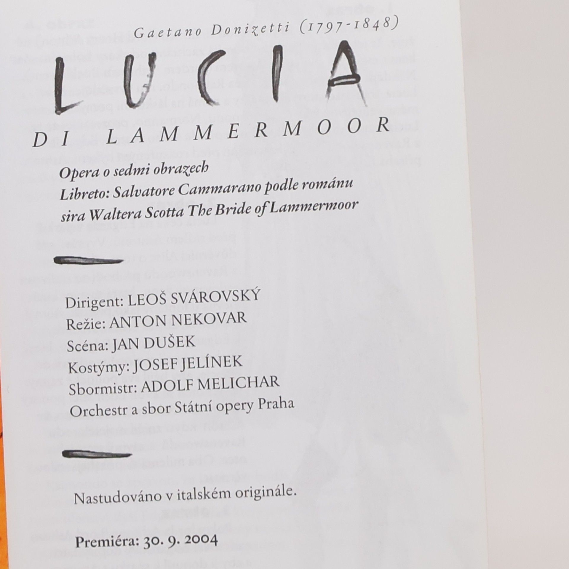 Gaetano Donizetti Lucia Di Lammermoor