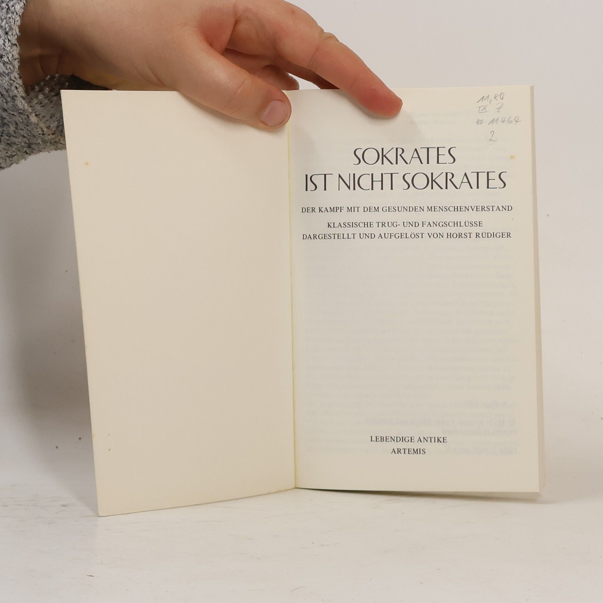 Horst Rüdiger Sokrates ist nicht Sokrates