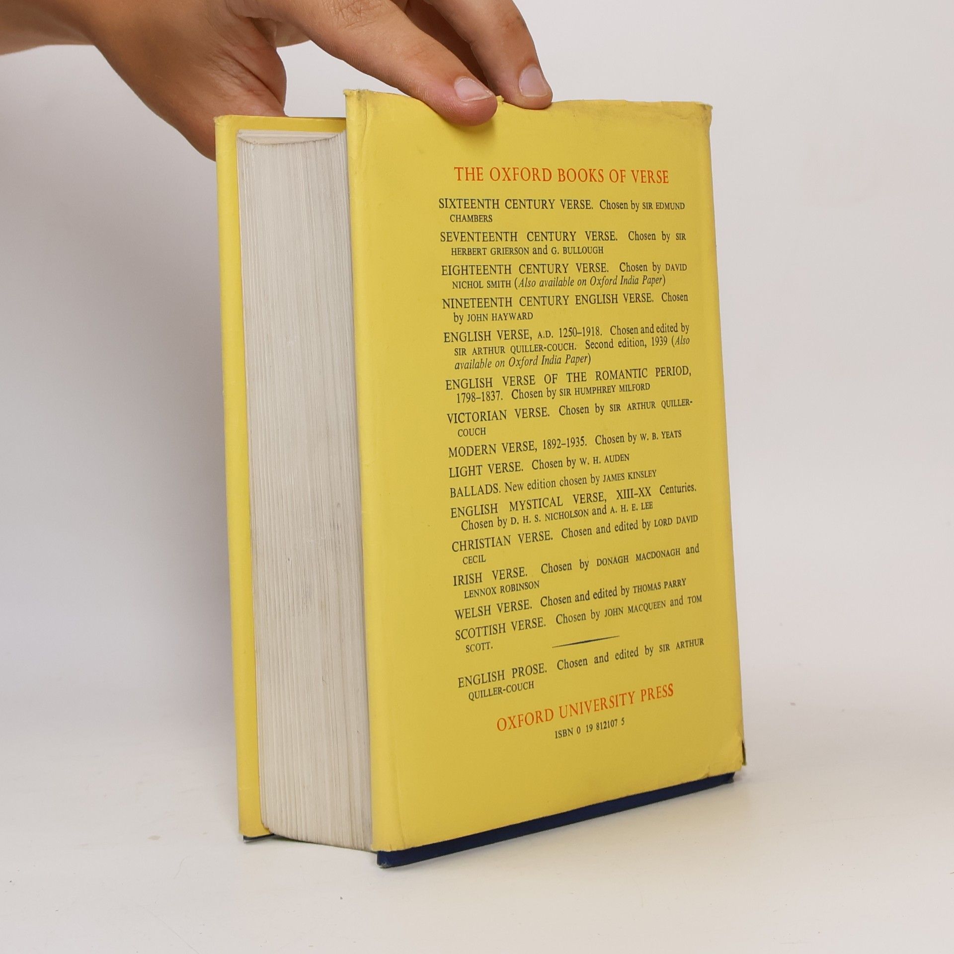 Arthur Quiller-Couch The Oxford Book of English Verse, 1250-1918