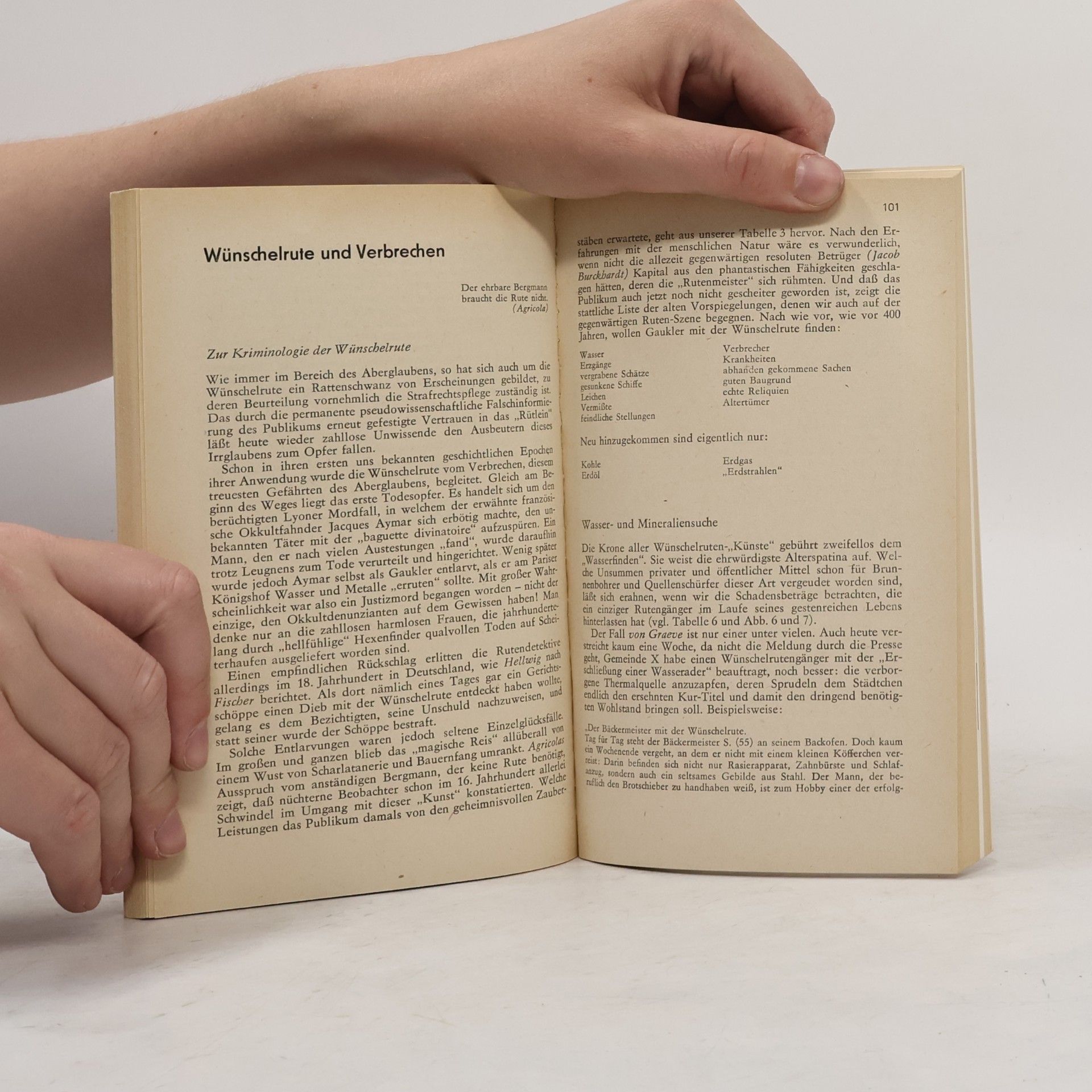 Otto Prokop Wünschelrute, Erdstrahlen, Radiästhesie