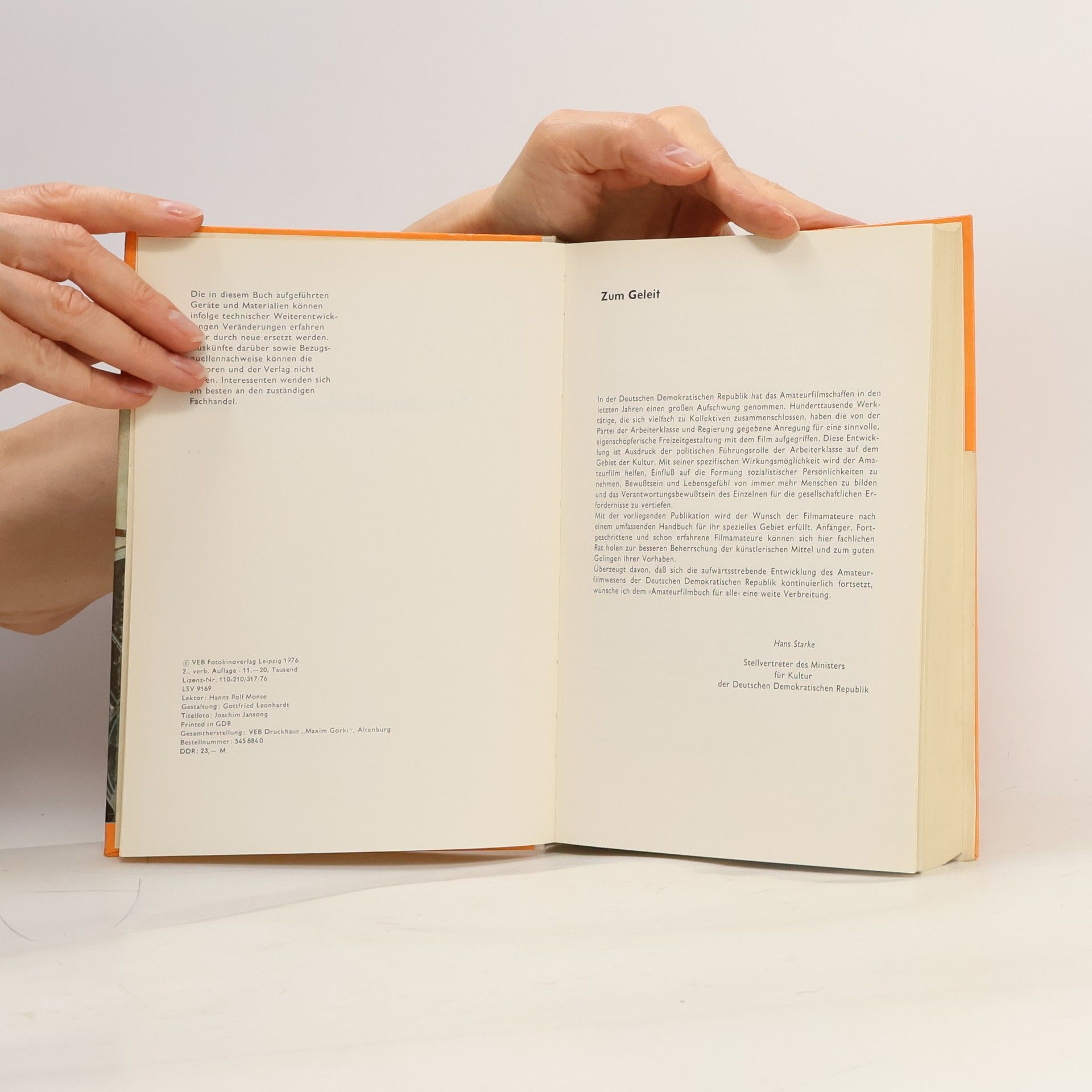 Ernst-Eberhard Hempel Amateurfilm Buch für Alle